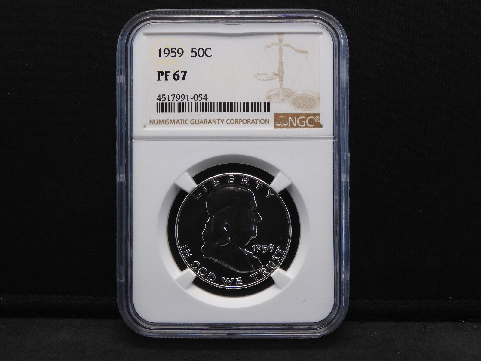 1959 NGC PF67 Franklin Silver Half Dollar (1 of 4)