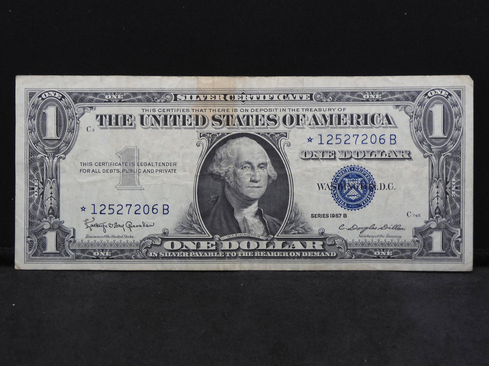 Series 1957-B U.S. $1.00 Silver Certificate STAR Note (1 of 3)