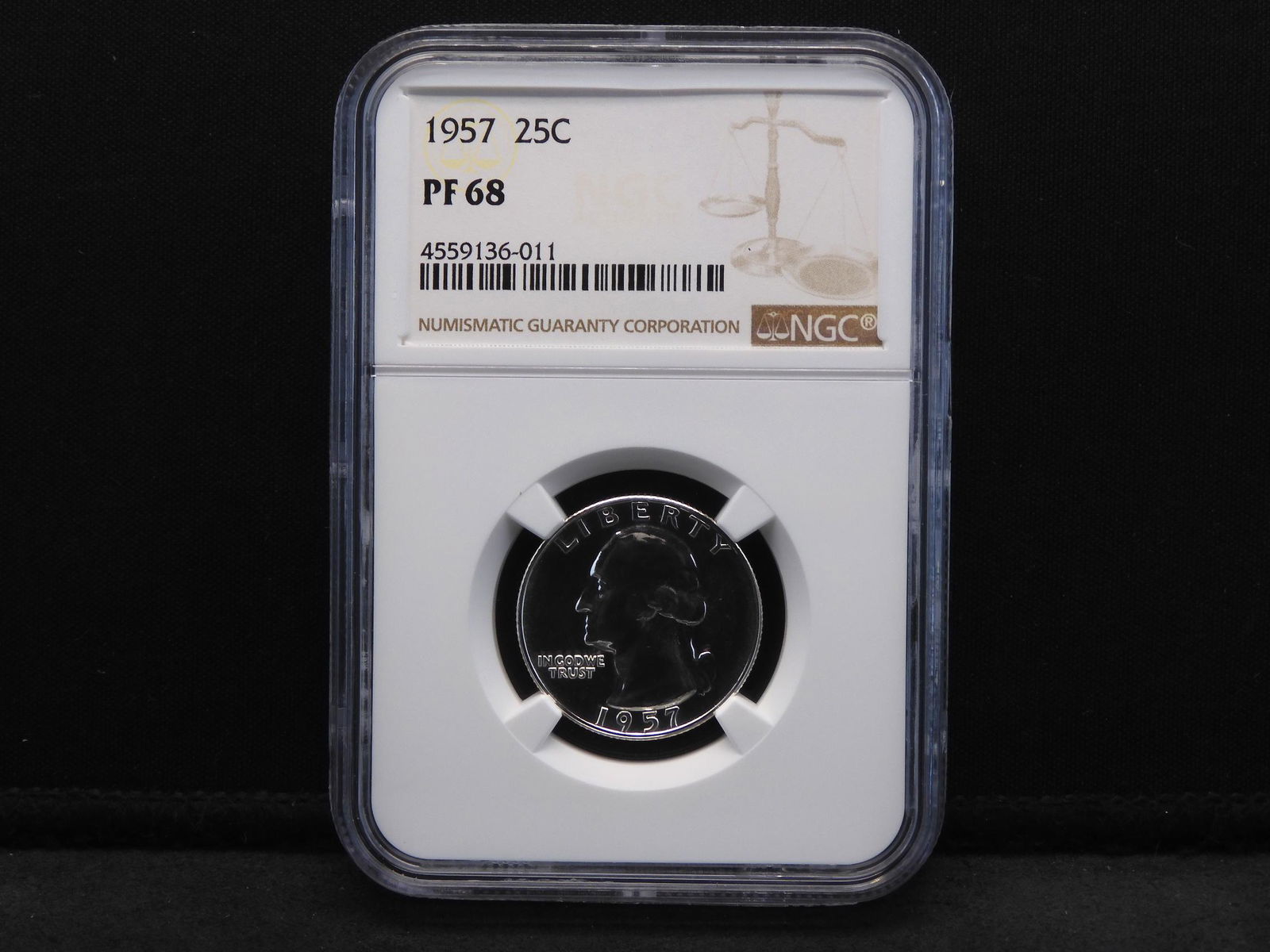 1957 NGC PF68 Washington Silver Quarter - Bright! (1 of 4)