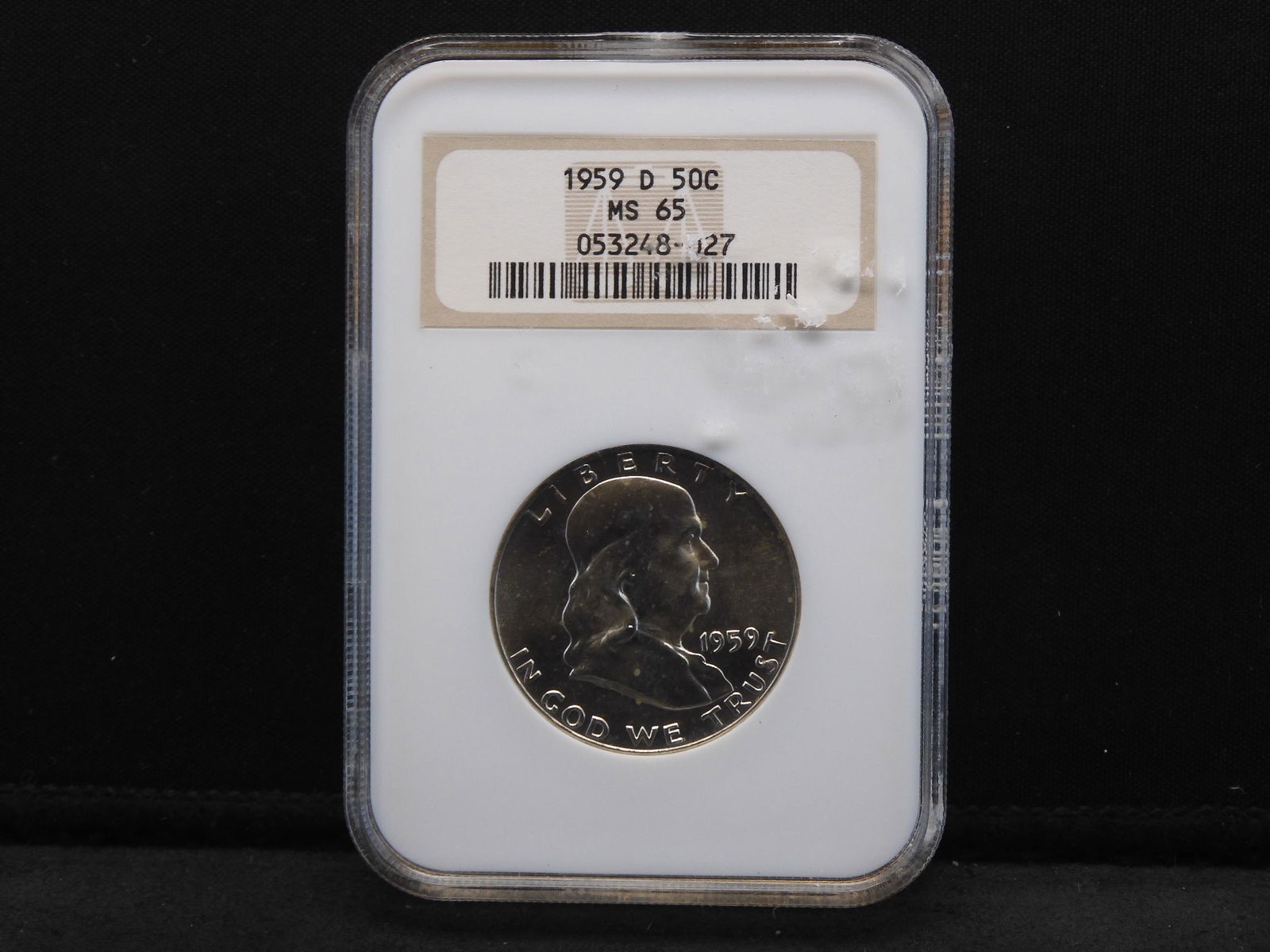 1959-D NGC MS65 Franklin Silver Half Dollar (1 of 4)