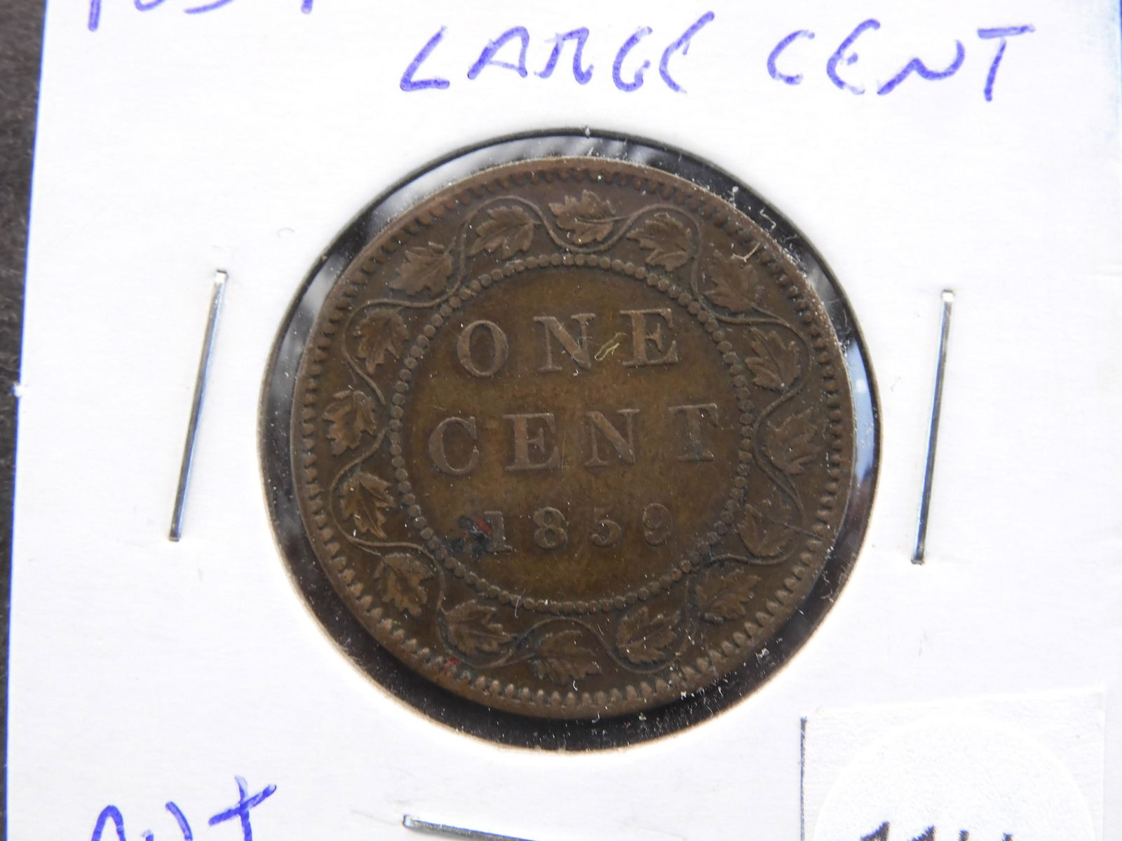 1859 High Grade Canadian Large Cent. Very Nice. (1 of 3)
