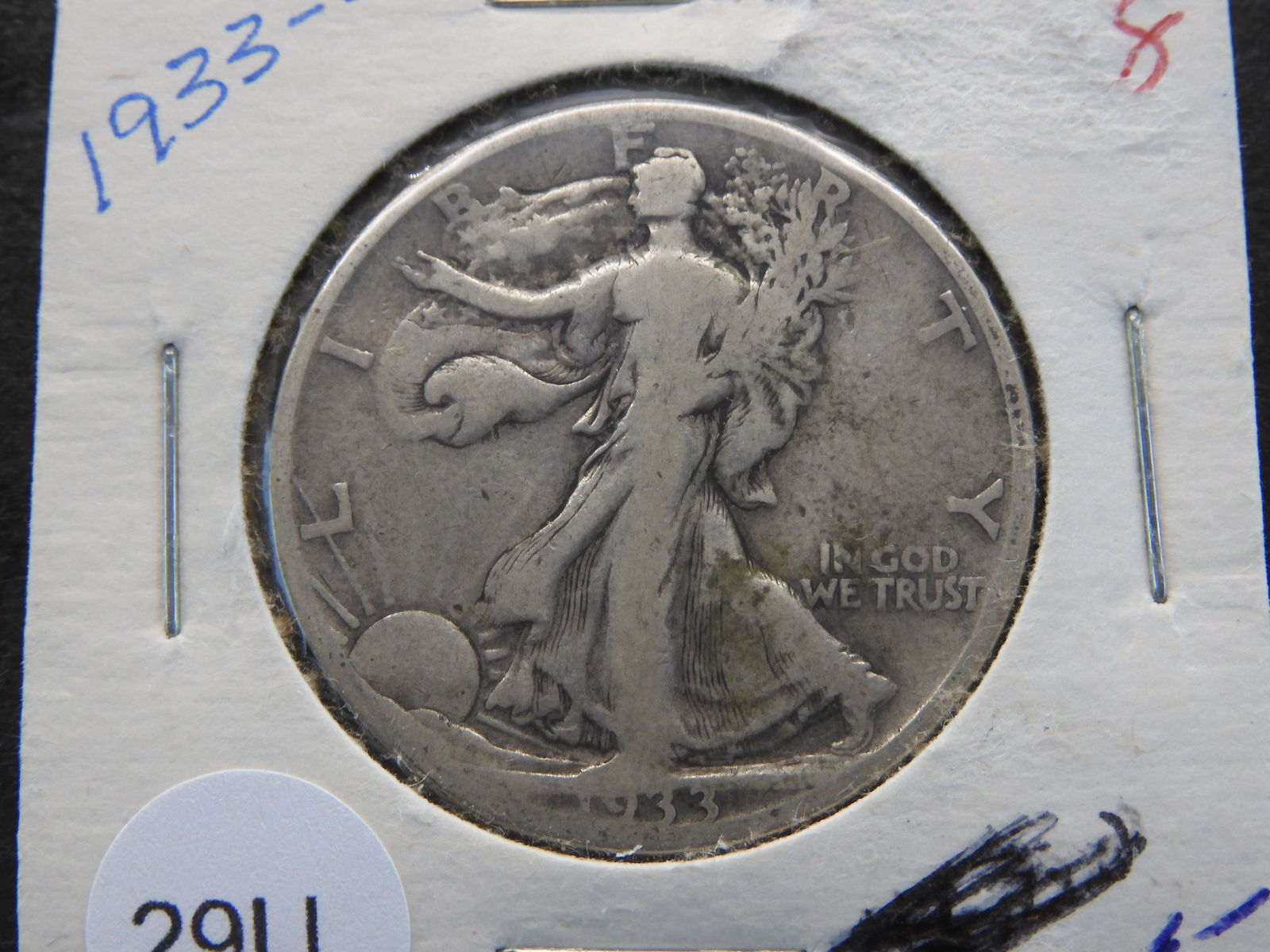 1933-S Better Date Silver Walking Liberty Half Dollar (1 of 3)