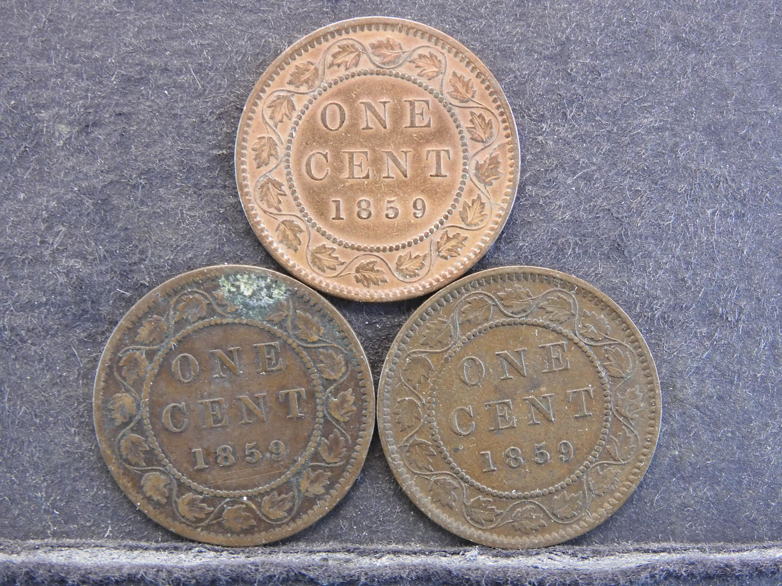(3) 1859 Canada Large Cents (1 of 2)