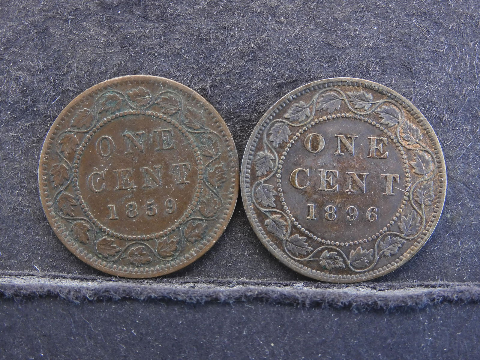 Higher Grade 1859 & 1896 Canada large Cents (1 of 2)