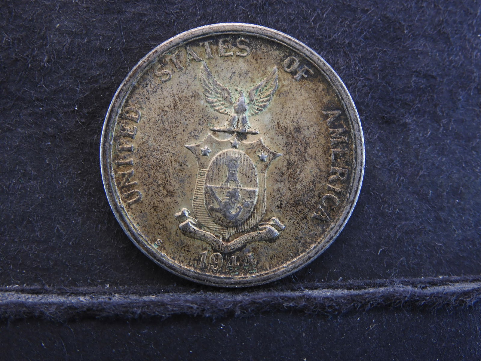1944-S US Philippines 50 Centavos 75% Silver 10g (1 of 2)