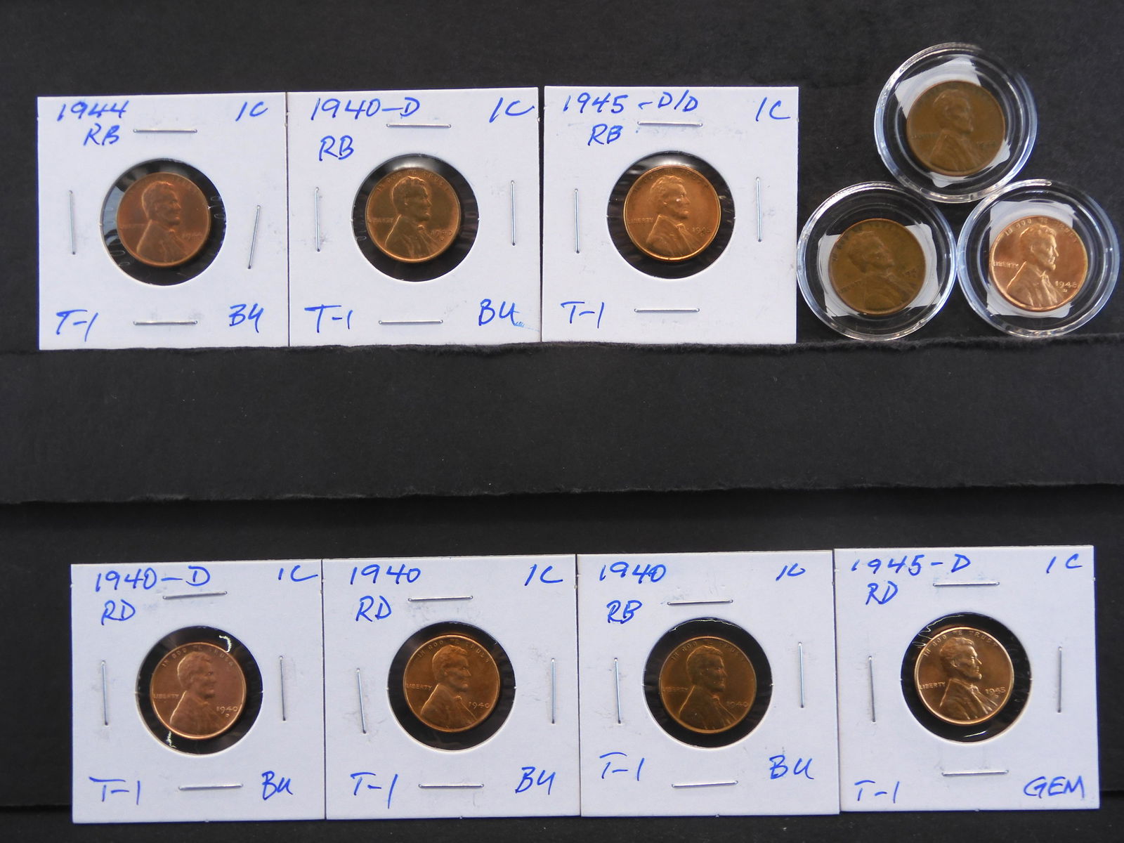 Lot of 10 Mixed Date 1940's Lincoln Cents Gem/BU (1 of 5)