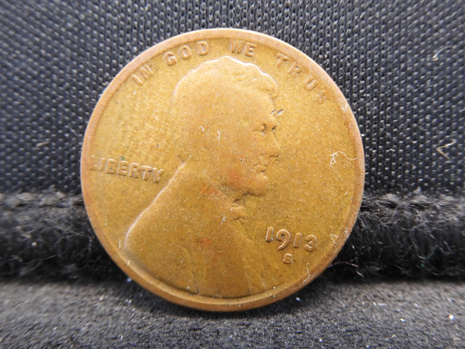 1913-S Lincoln Wheat Cent - Average Circulated (1 of 2)