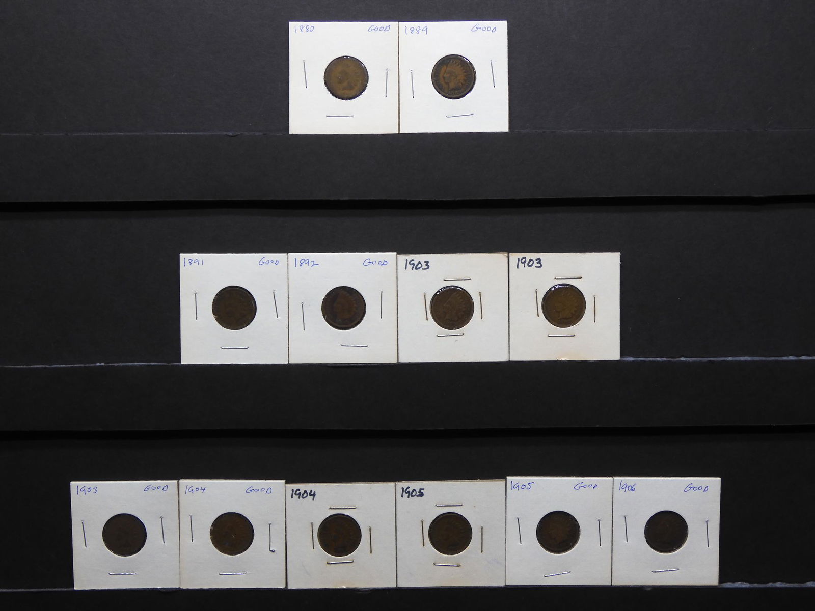 Grab Bag - Indian Head Cents - 12 Piece Lot (1 of 8)