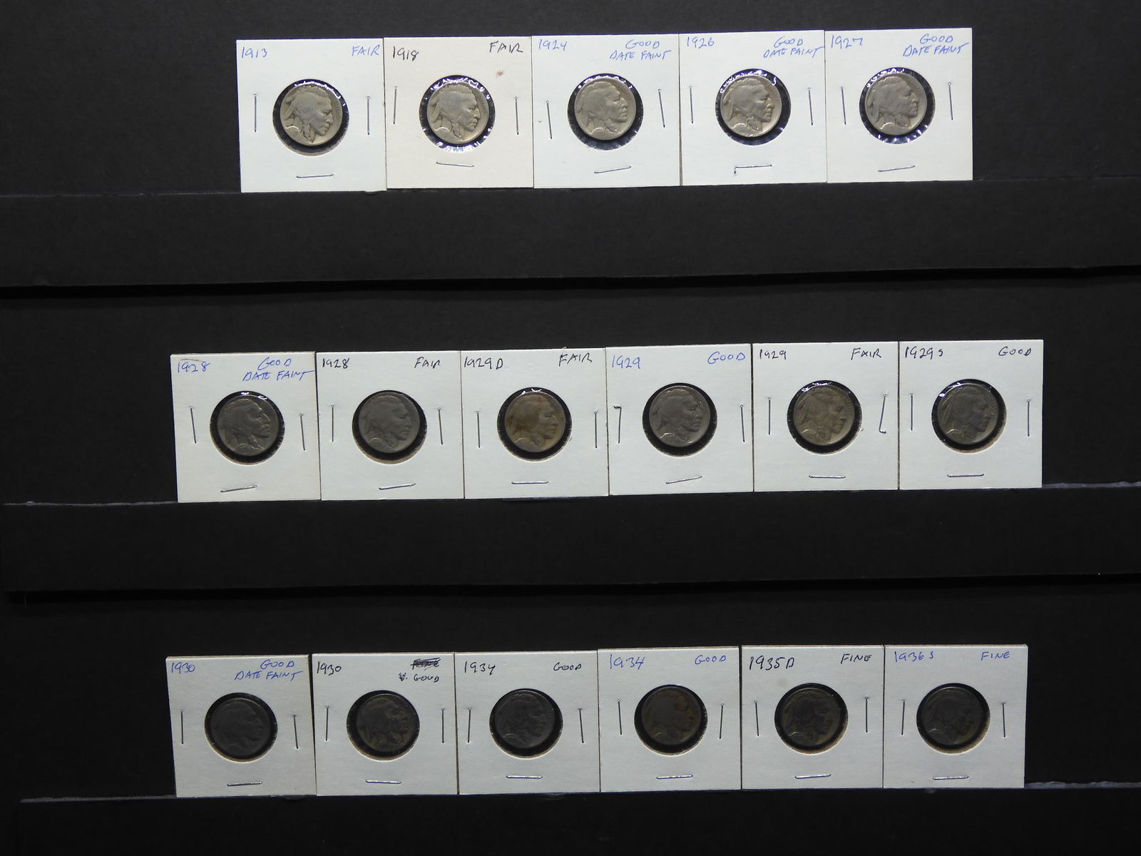 Grab Bag - Buffalo Head Indian Nickels -17 Coins - (1 of 10)