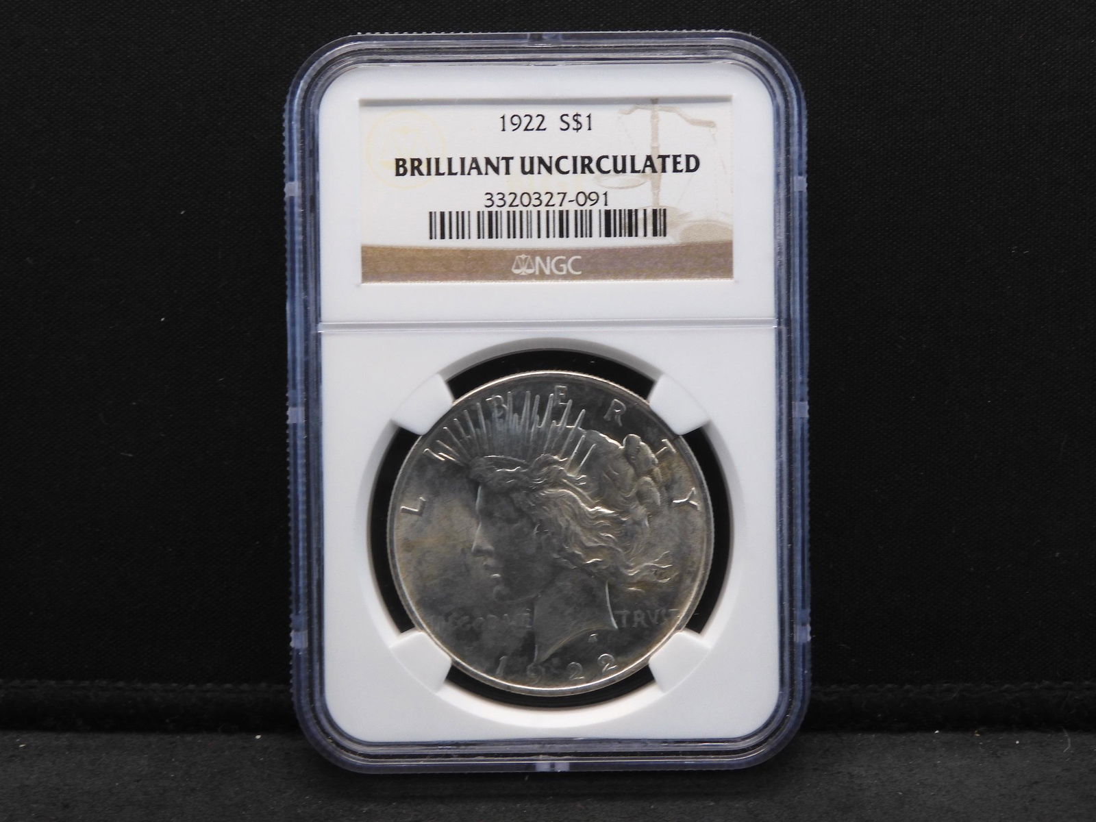 1922 NGC Brilliant Uncirculated Peace Dollar (1 of 4)