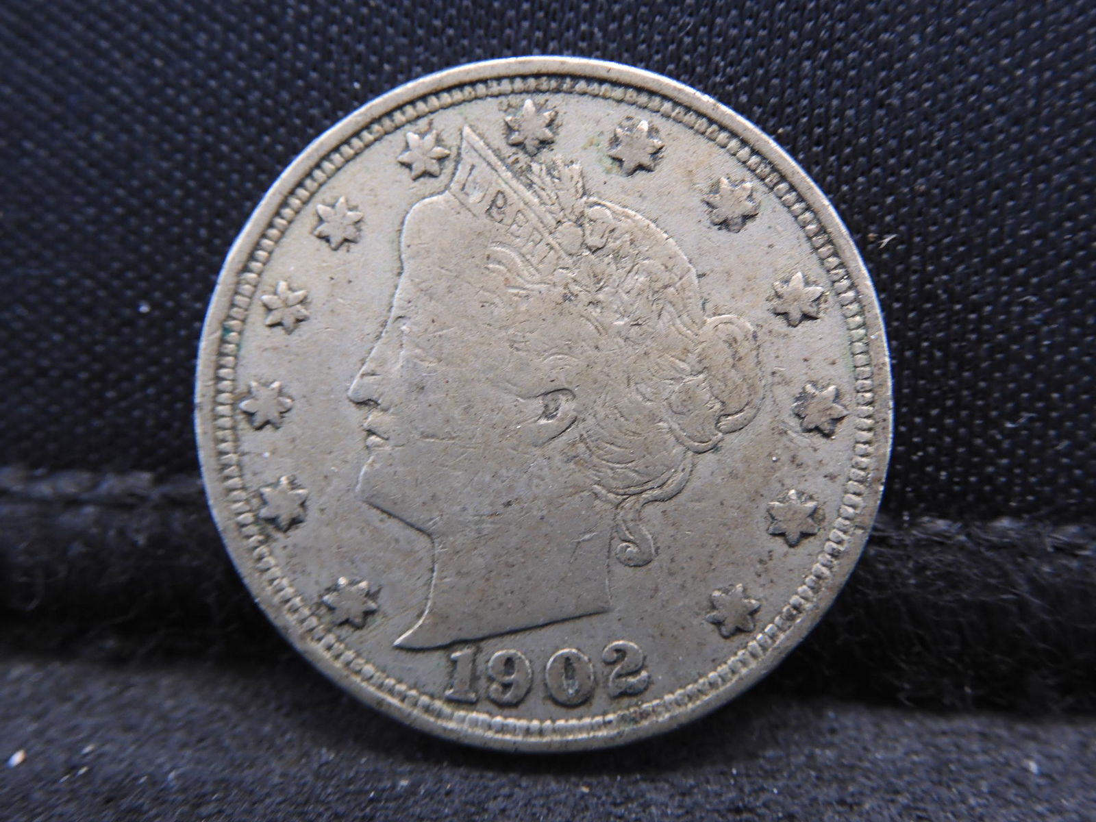 1902 Liberty Head V-Nickel - VF Condition (1 of 2)