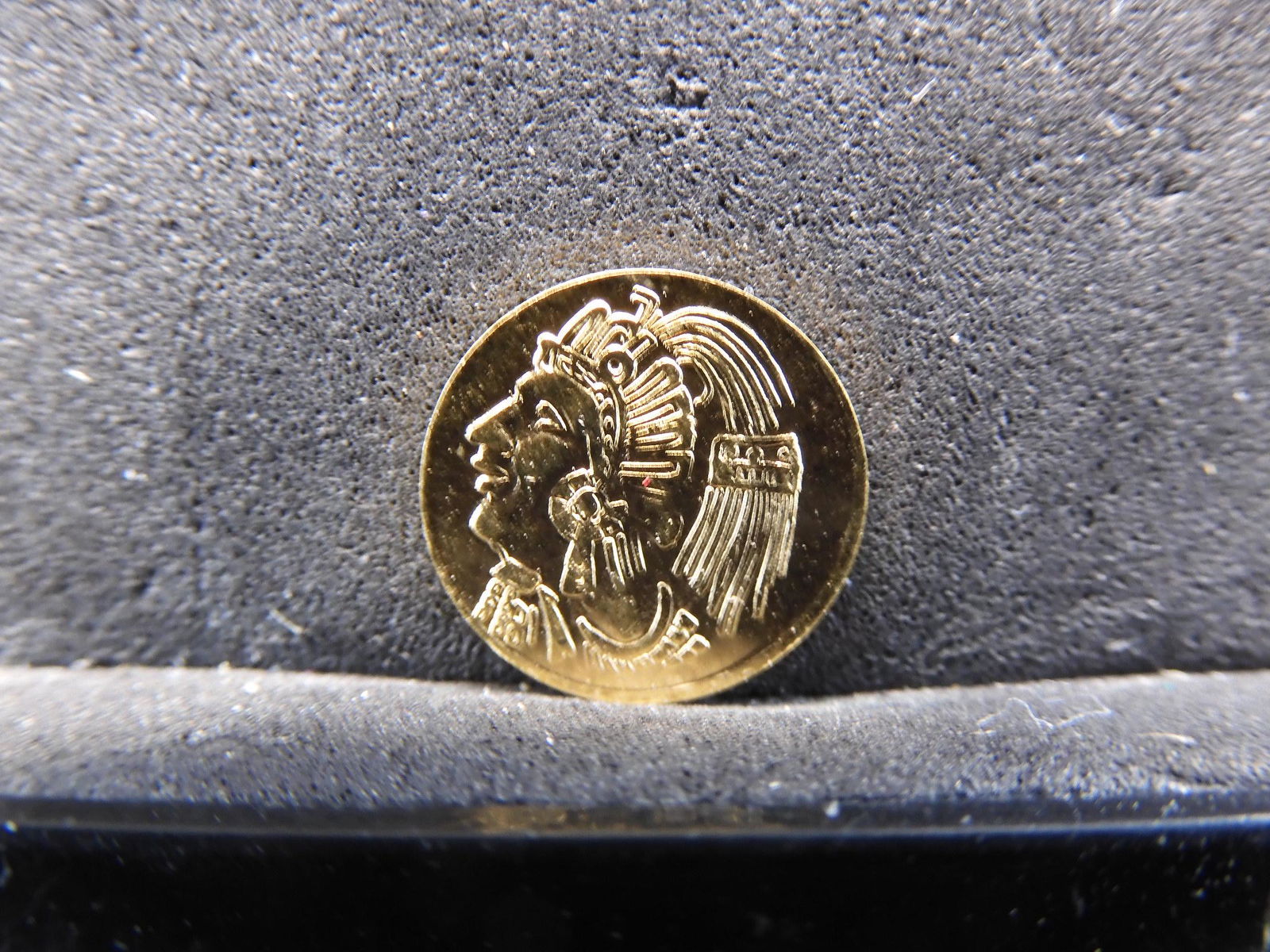 Solid Gold Mexico Warrior/Calendar Round - Miniature (1 of 3)