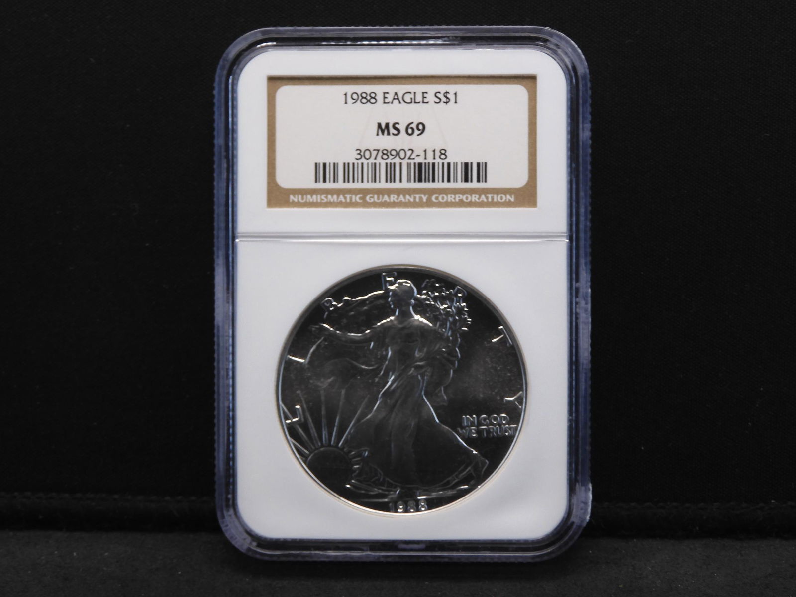 1988 NGC MS69 American Silver Eagle -1 oz. Fine Silver (1 of 4)