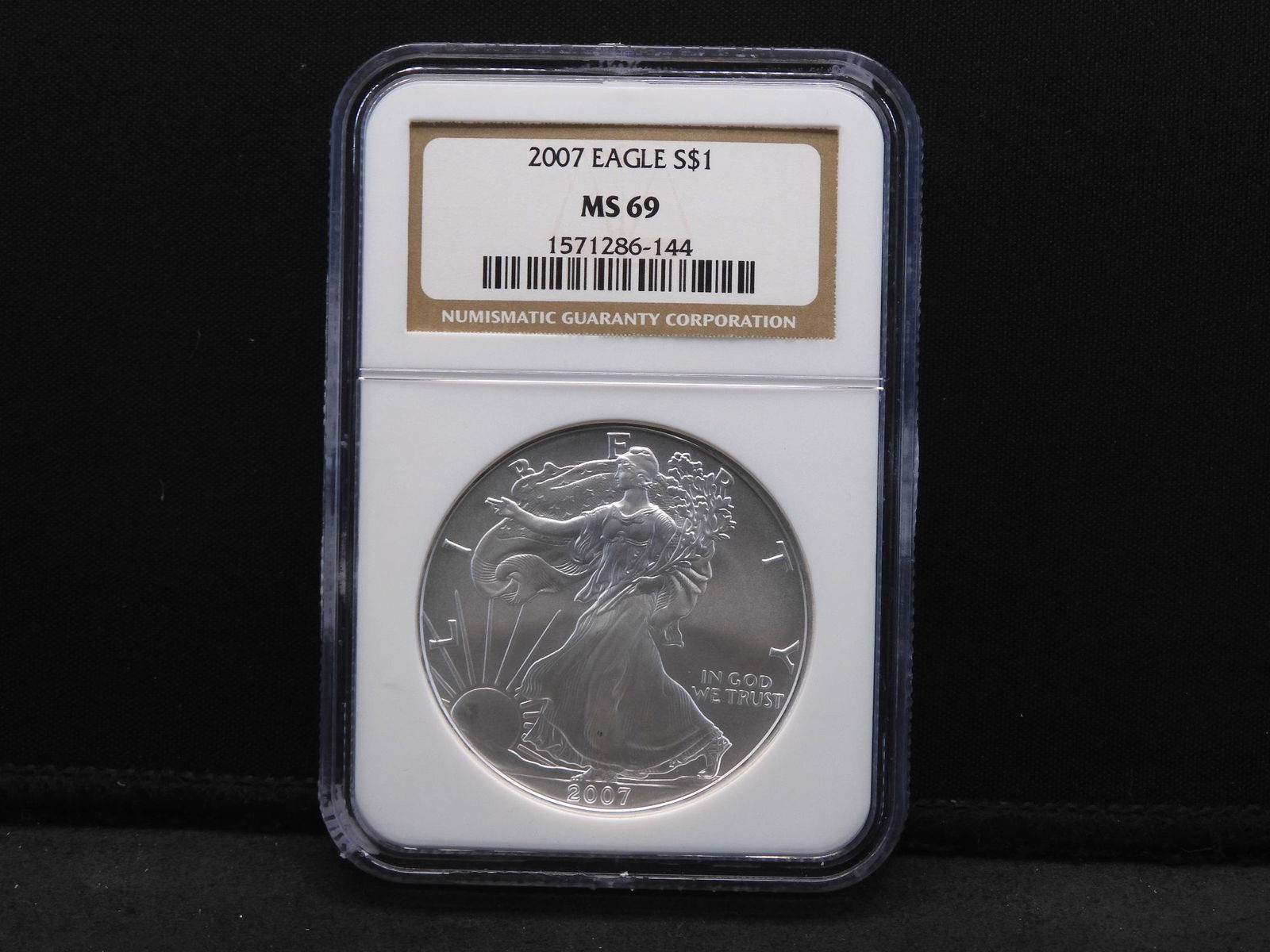 2007 NGC MS69 American Silver Eagle 1 oz. Fine Silver - (1 of 4)