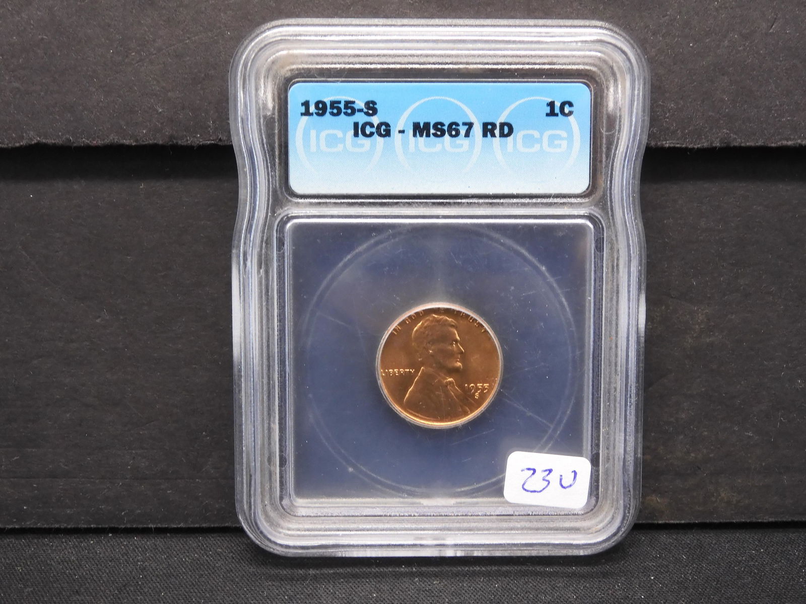 1955-S ICG MS67 Red Lincoln Cent. High Grade. Wholesale (1 of 4)