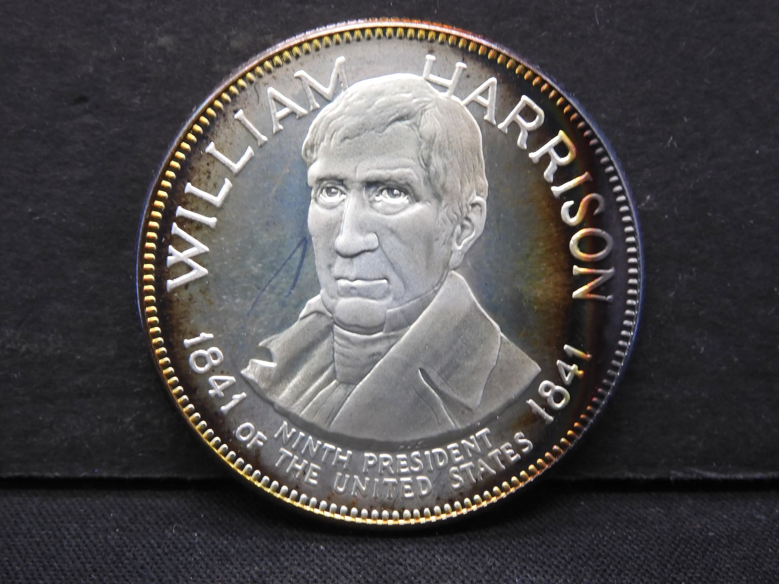 William Harrison Sterling Silver Medallion 500 Grains: William Harrison Sterling Silver Medallion 500 Grains One Troy Oz.