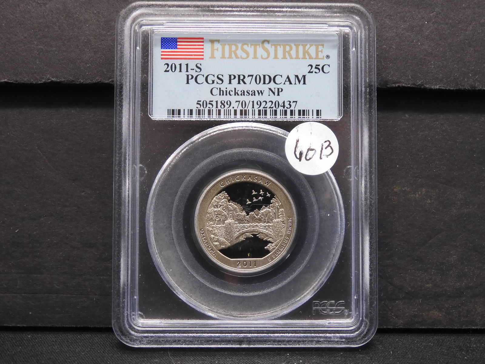 2011-S Chickasaw, Oklahoma Nat'l Park Quarter First (1 of 4)