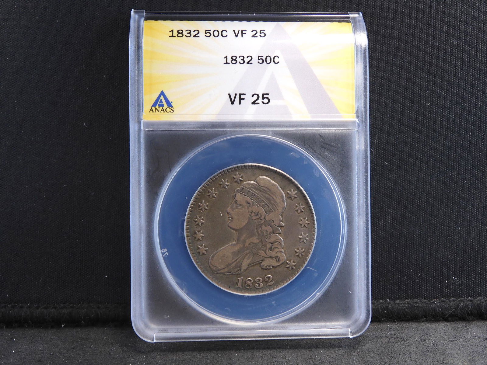 1832 ANACS VF25 Capped Bust Silver Half Dollar - Nice (1 of 4)