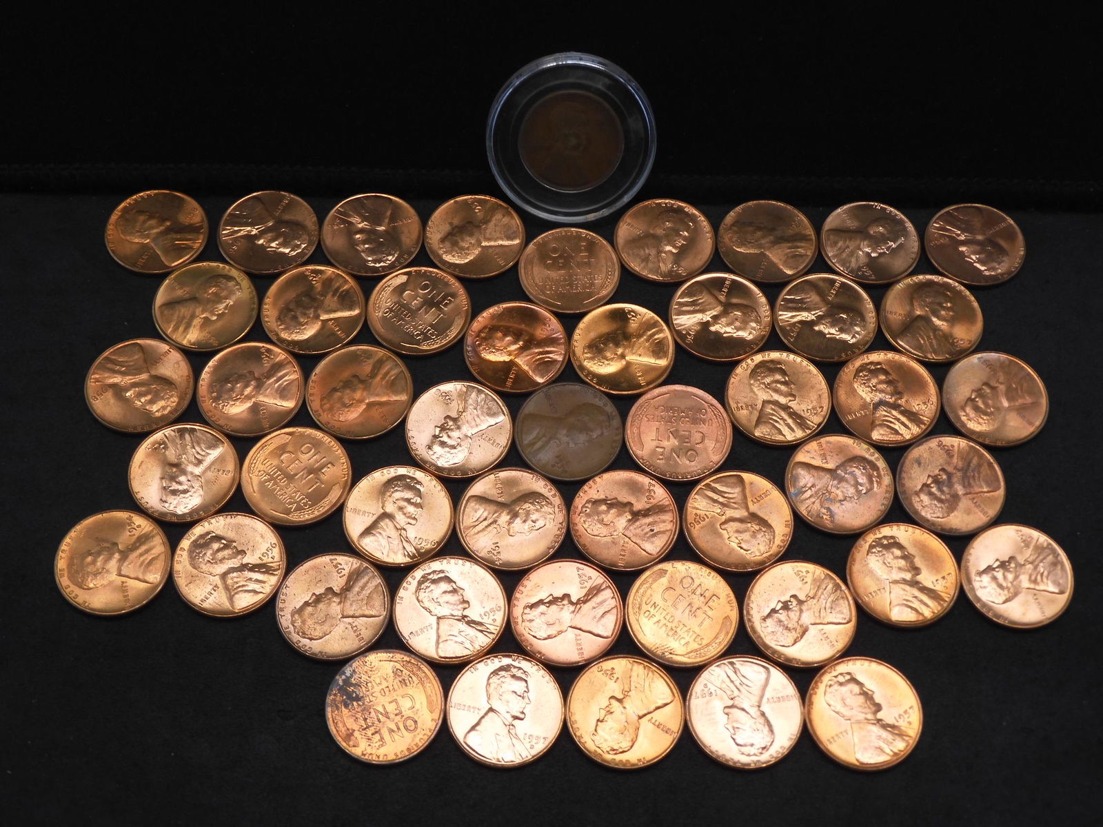 Lot of 49 Lincoln Wheat Cents-Including 1-1909 VDB (1 of 4)