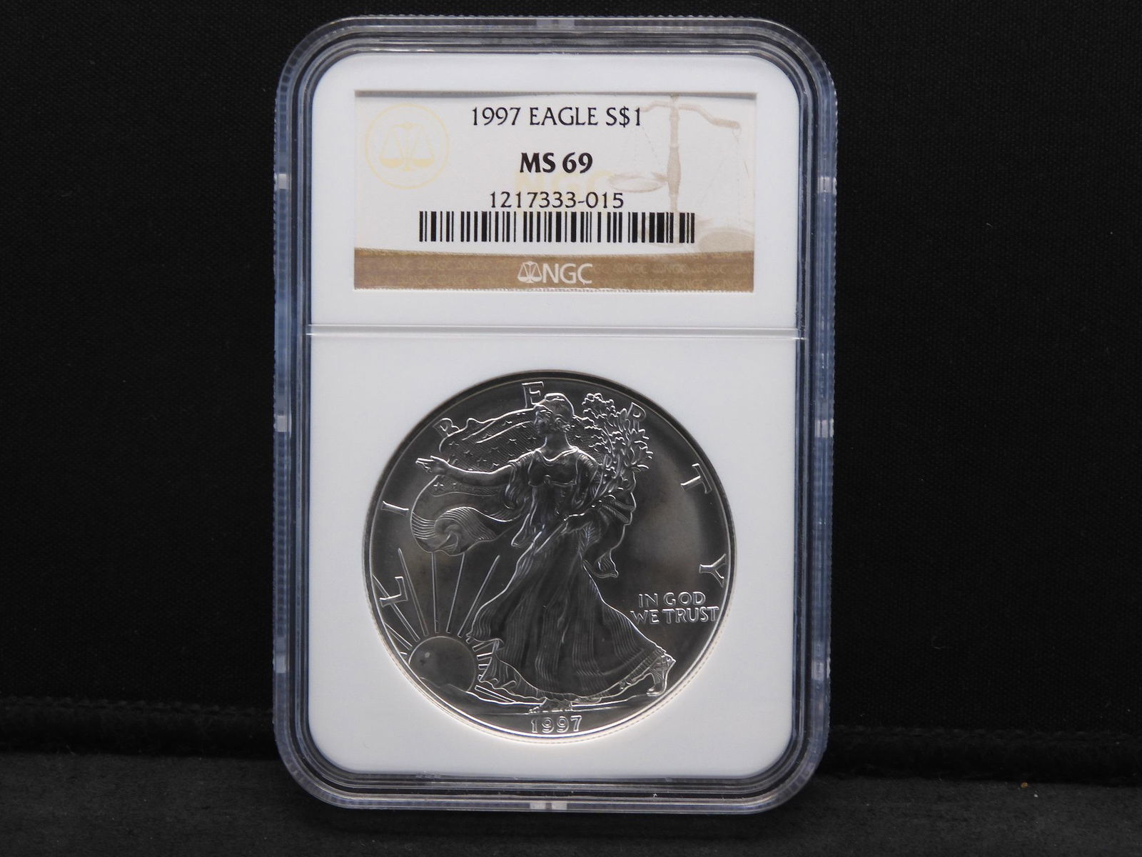 1997 NGC MS69 American Silver Eagle  One Oz. Fine (1 of 4)