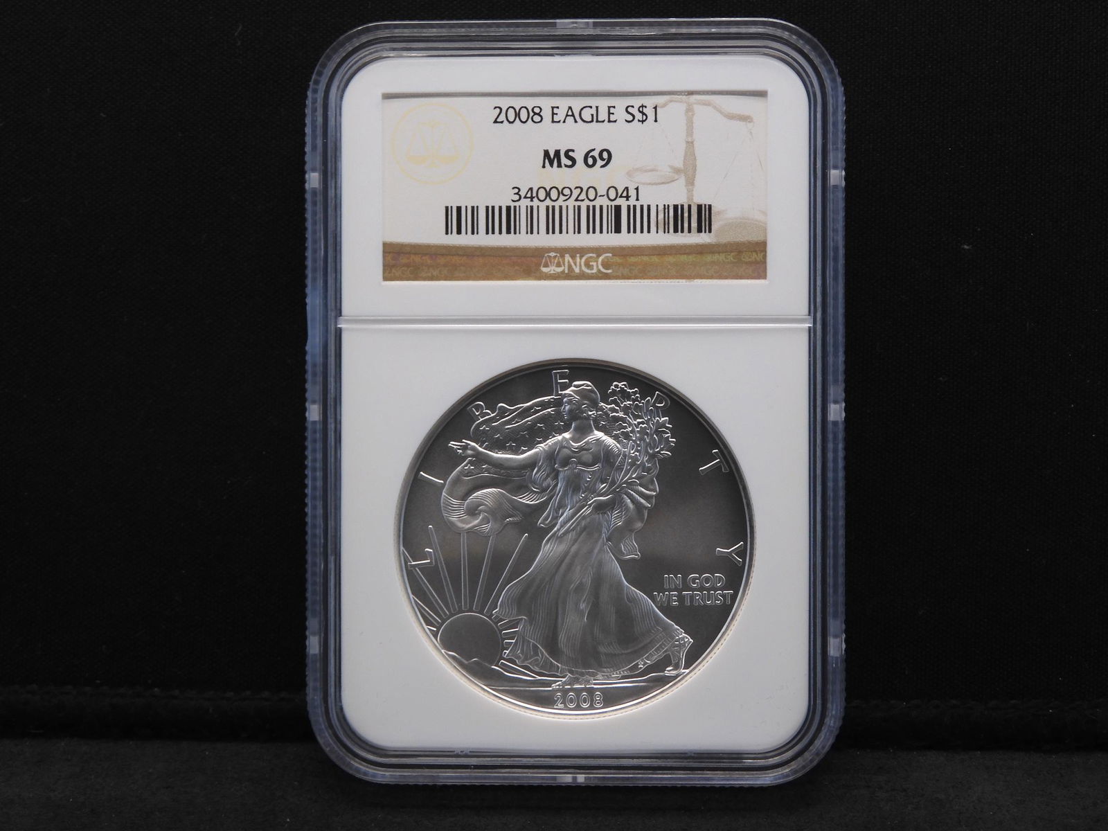 2008 NGC MS69 American Silver Eagle -  One Oz. Fine (1 of 4)