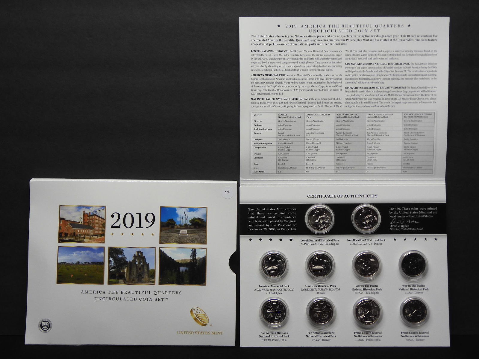 2019-S US Mint America The Beautiful Historical Park & (1 of 6)