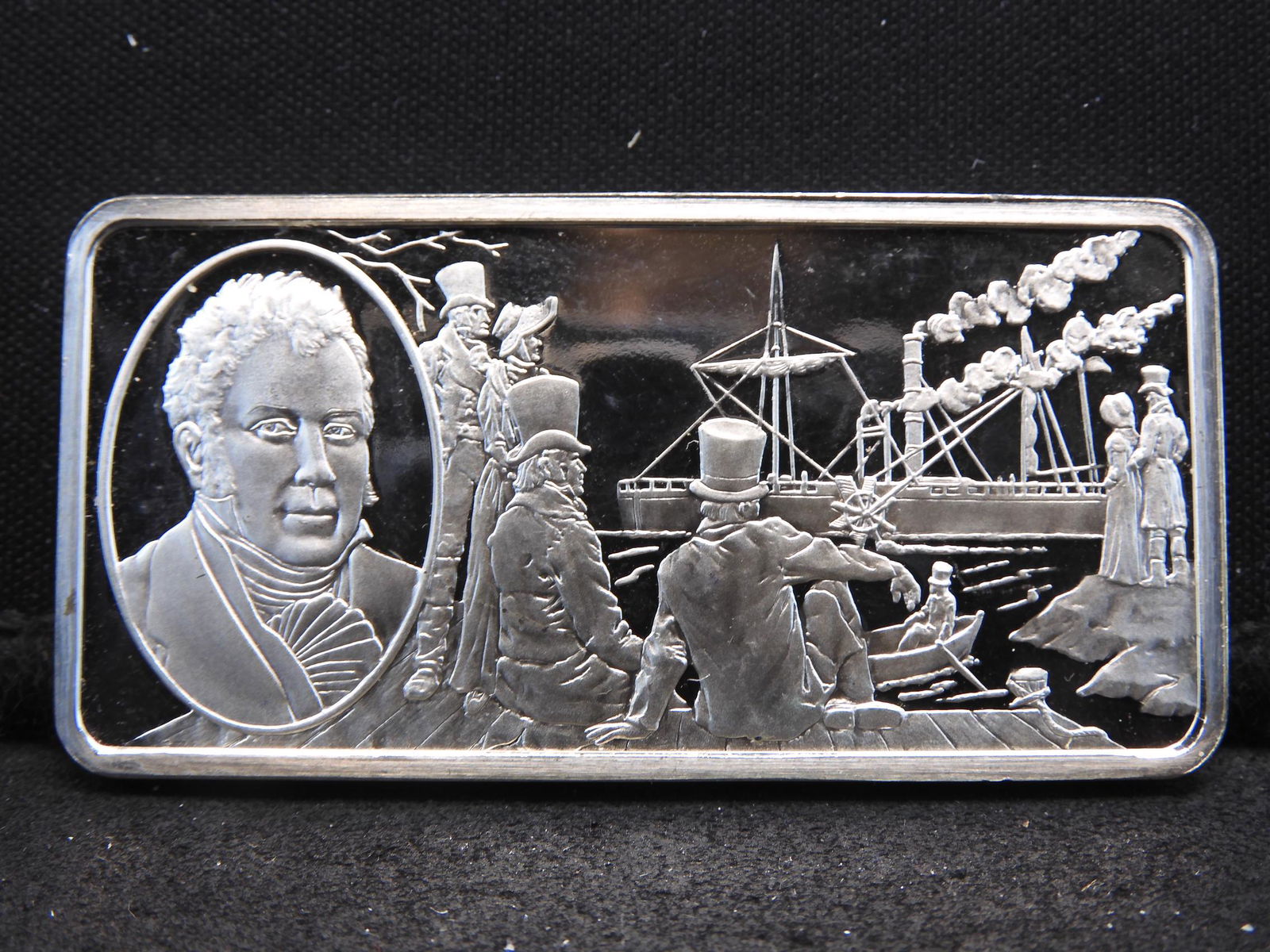 The One Hundred Greatest Americans Robert Fulton 500: The One Hundred Greatest Americans Robert Fulton 500 Grains Sterling Silver Bar