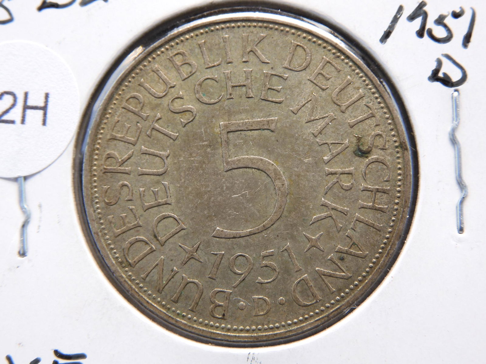 1951-D 5 Deutschemark From Germany (1 of 3)