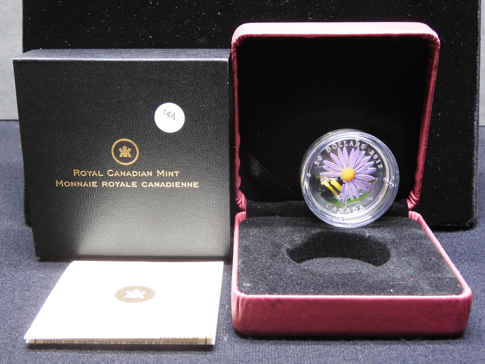 2012 Canada .9999 silver $20 “Aster with Glass Bumble (1 of 5)