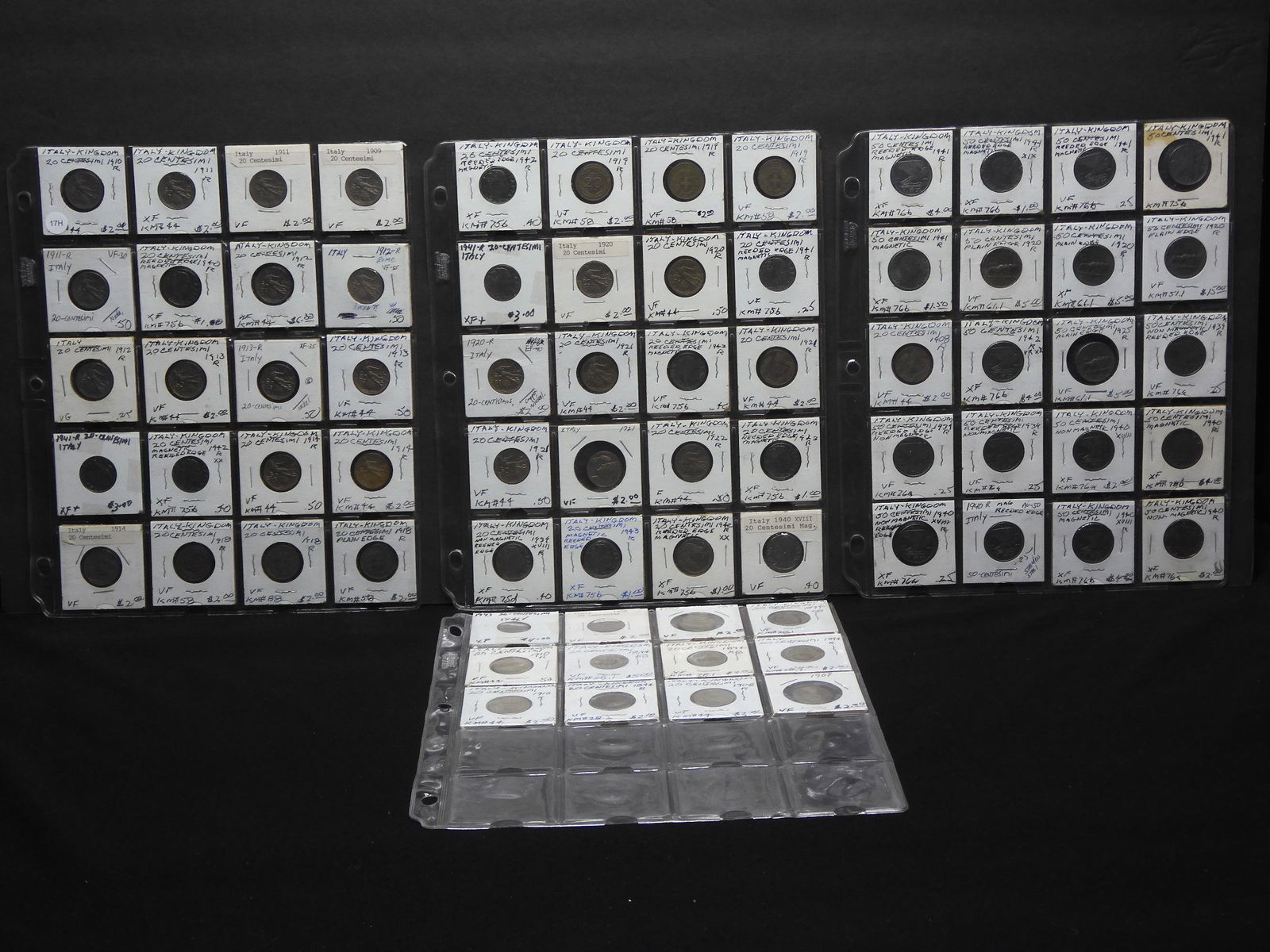 73 Carded 20 & 50 Centesimi Coins From Italy A few (1 of 11)