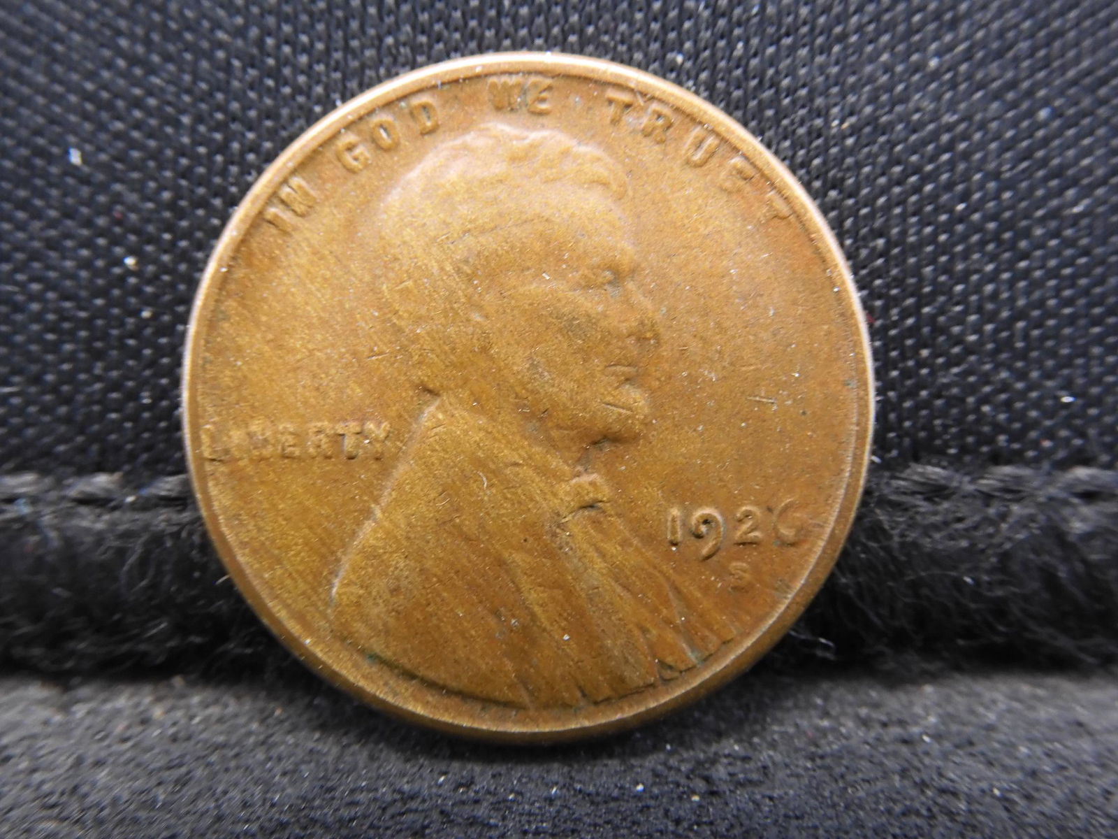 1926-S Lincoln Cent. Extra Fine. Semi-key. (1 of 3)