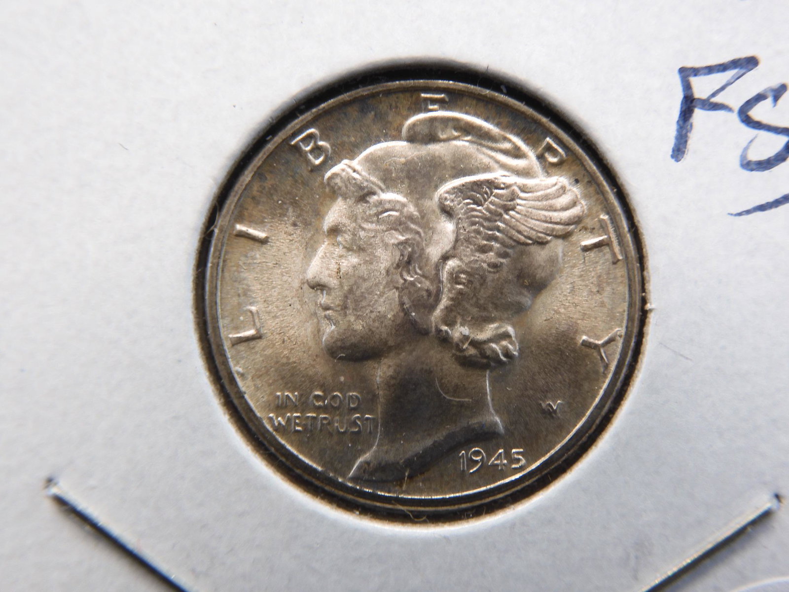 1945-D Mercury Dime. MS 65. Full Split Bands. (1 of 3)