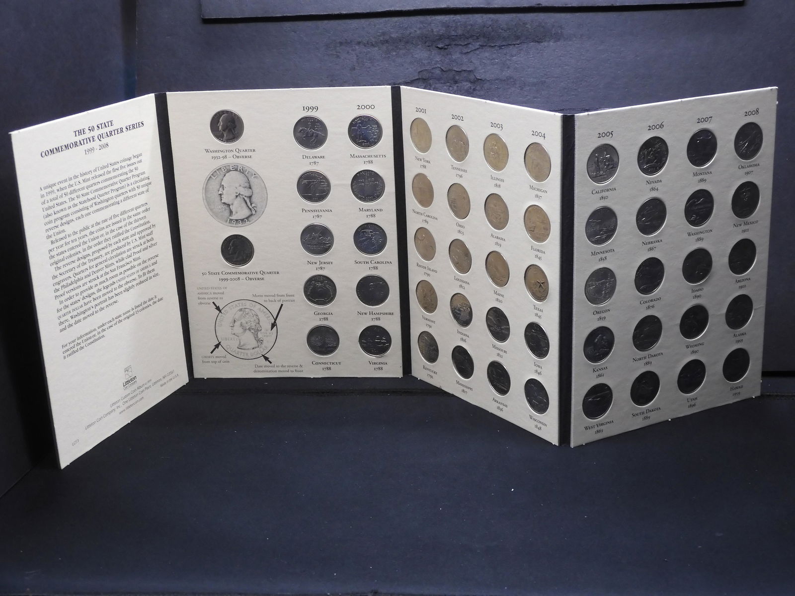 Album with 50 State Commemorative Quarters (1 of 9)