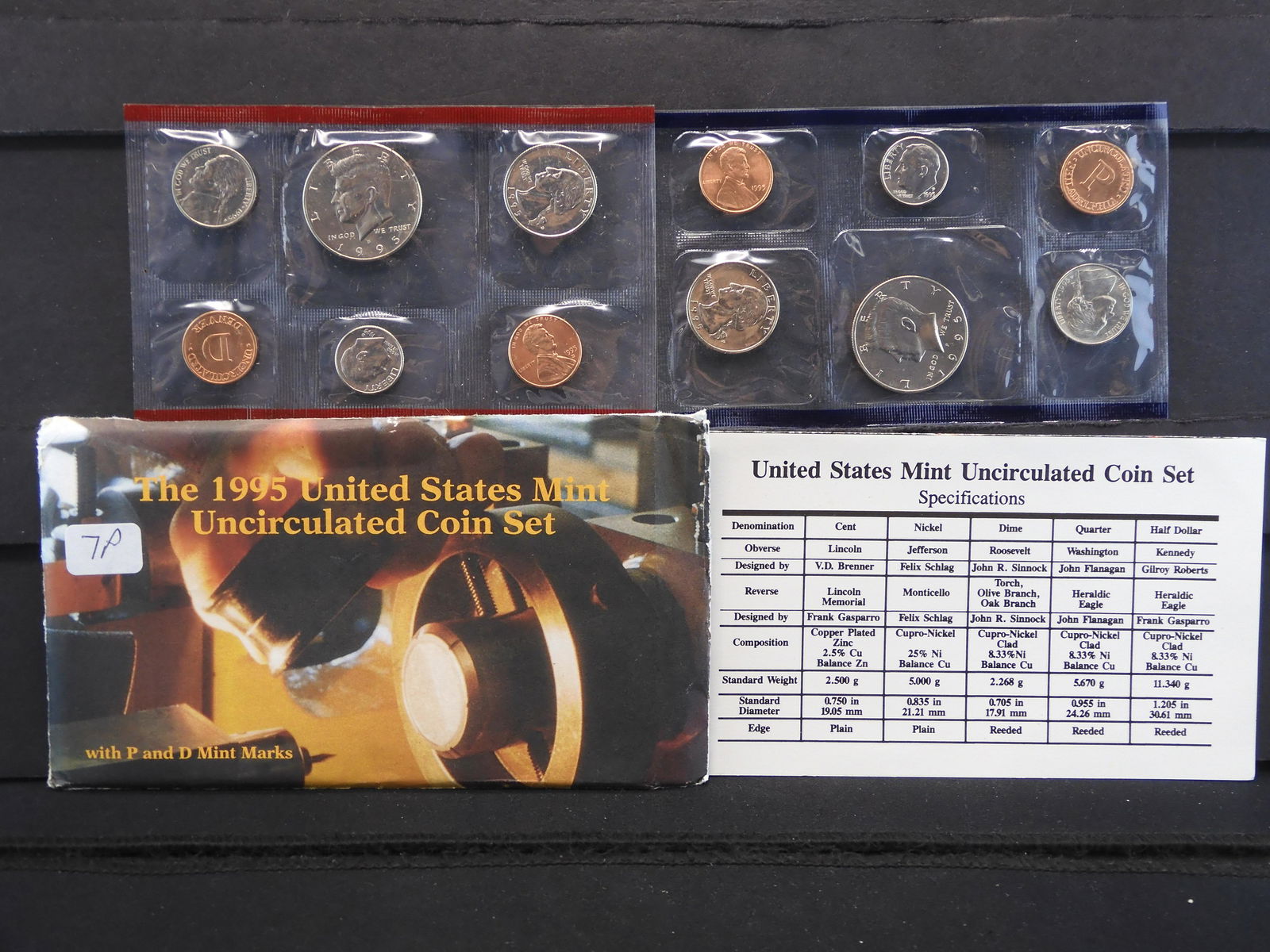 1995 P & D United States Mint Set Uncirculated (10 Coin (1 of 6)
