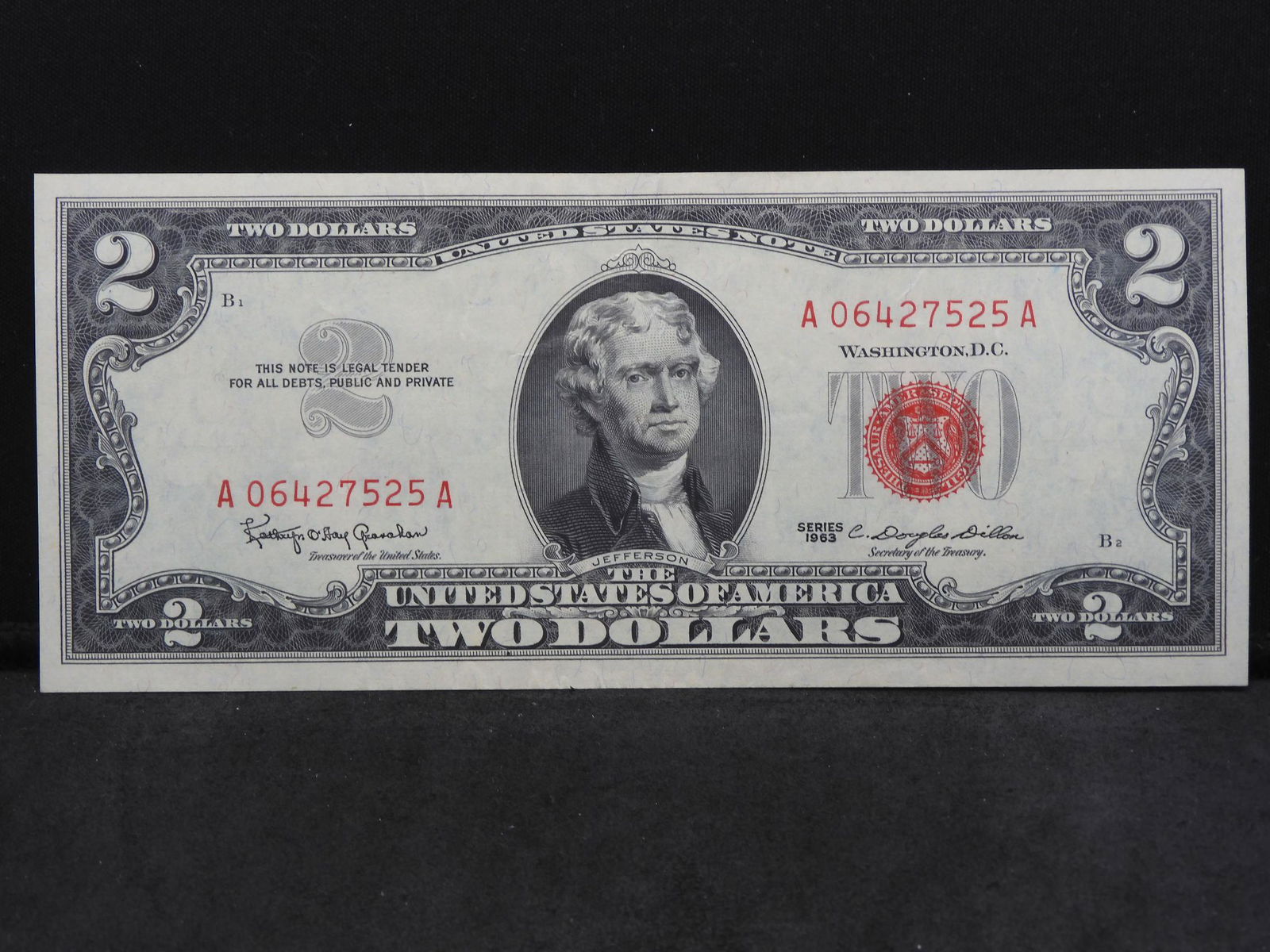 Series 1963 U.S. $2.00 Red Seal Note - Nice Condition! (1 of 3)