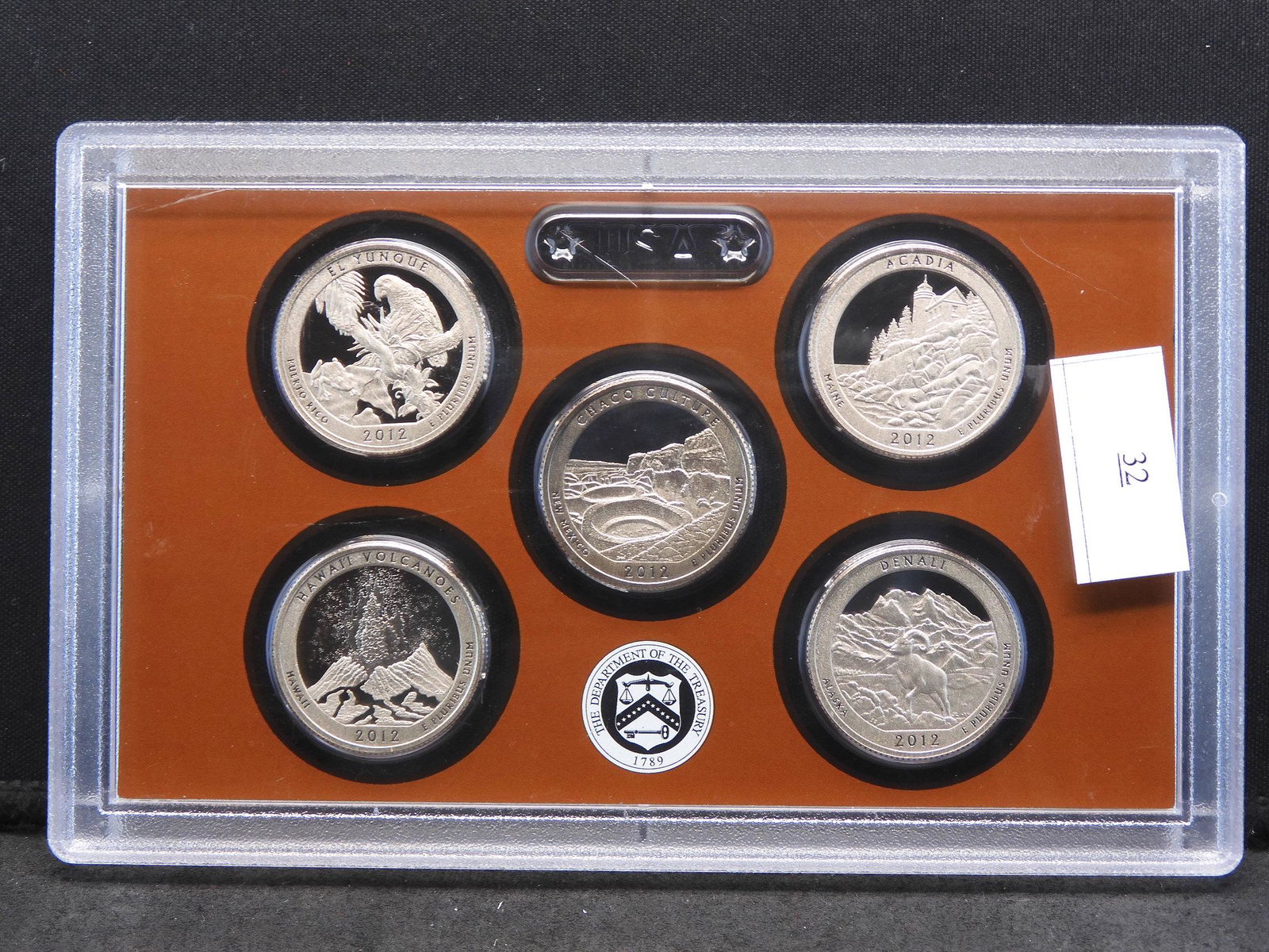 2012-S Proof 5 Statehood Quarter Set in Hard Plastic (1 of 2)