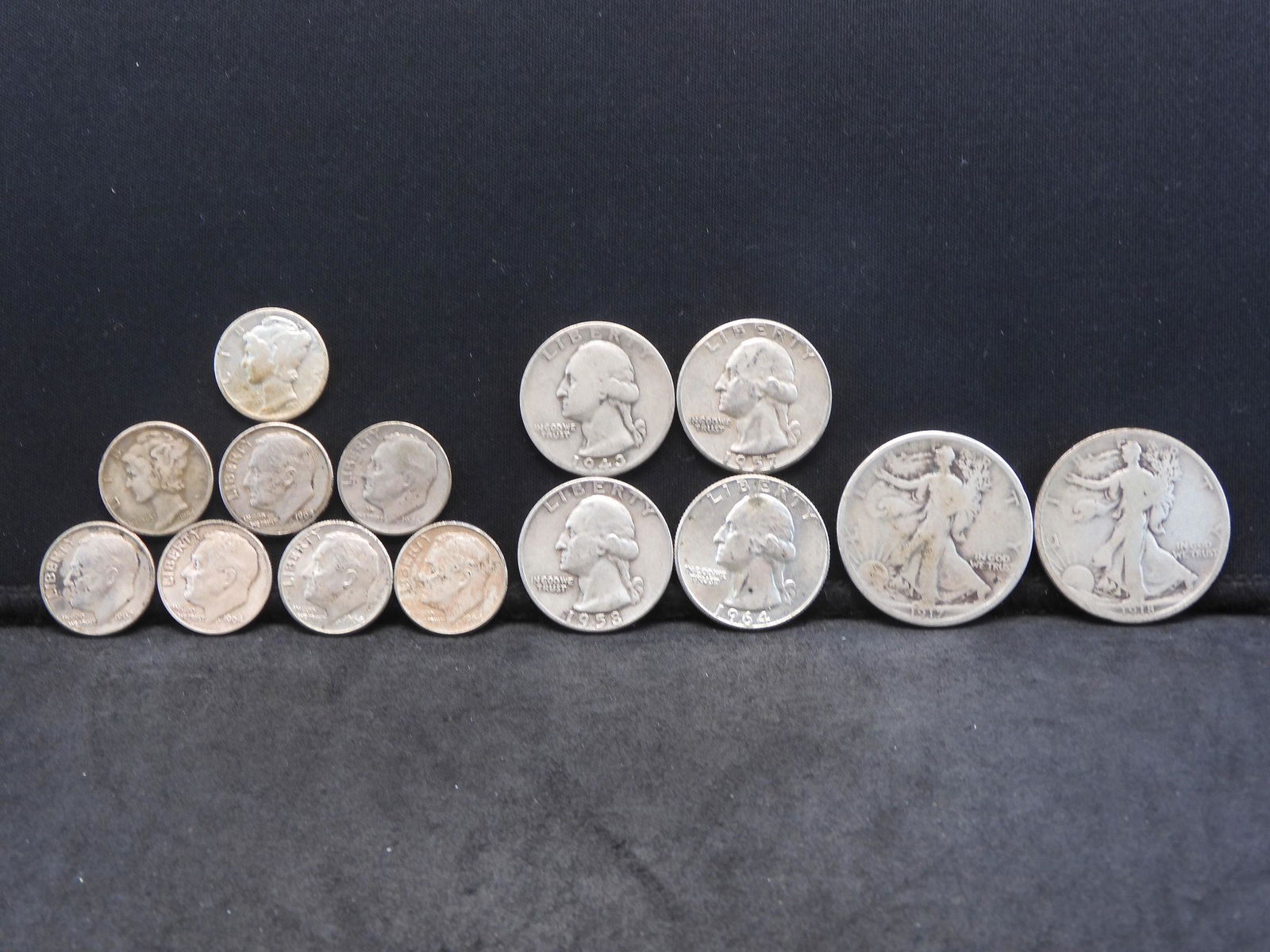 Grab Bag - U.S. Silver Coins w/ Quarters, Dimes, (1 of 4)