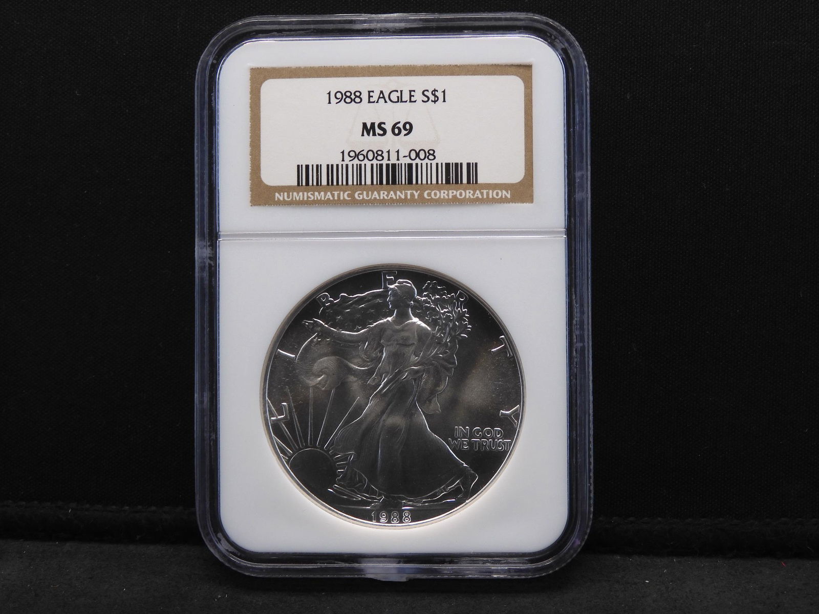 1988 NGC MS69 American Silver Eagle - Near Perfect! One (1 of 4)