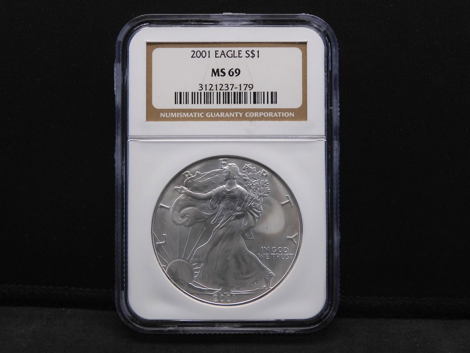 2001 NGC MS69 American Silver Eagle One Oz. Fine Silver (1 of 4)