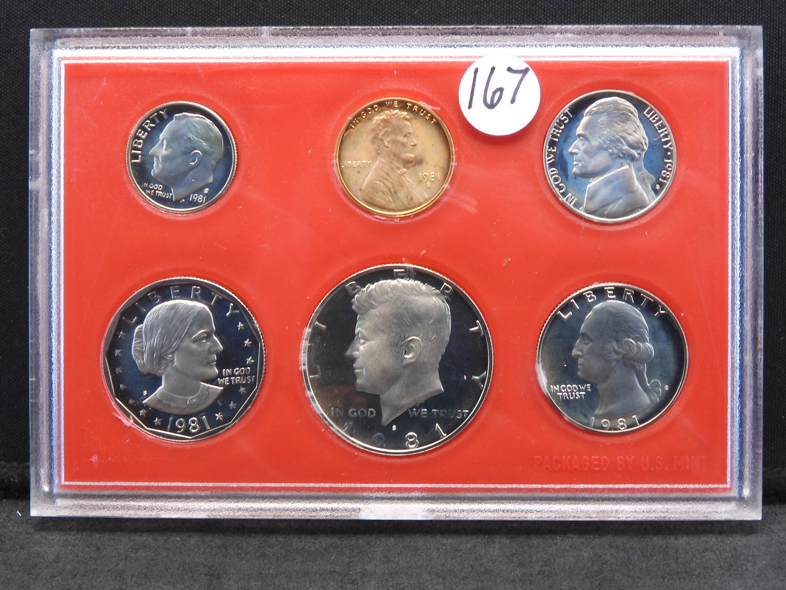 1981-S U.S. Proof Clad Set w/Susan B. Anthony Dollar (1 of 2)