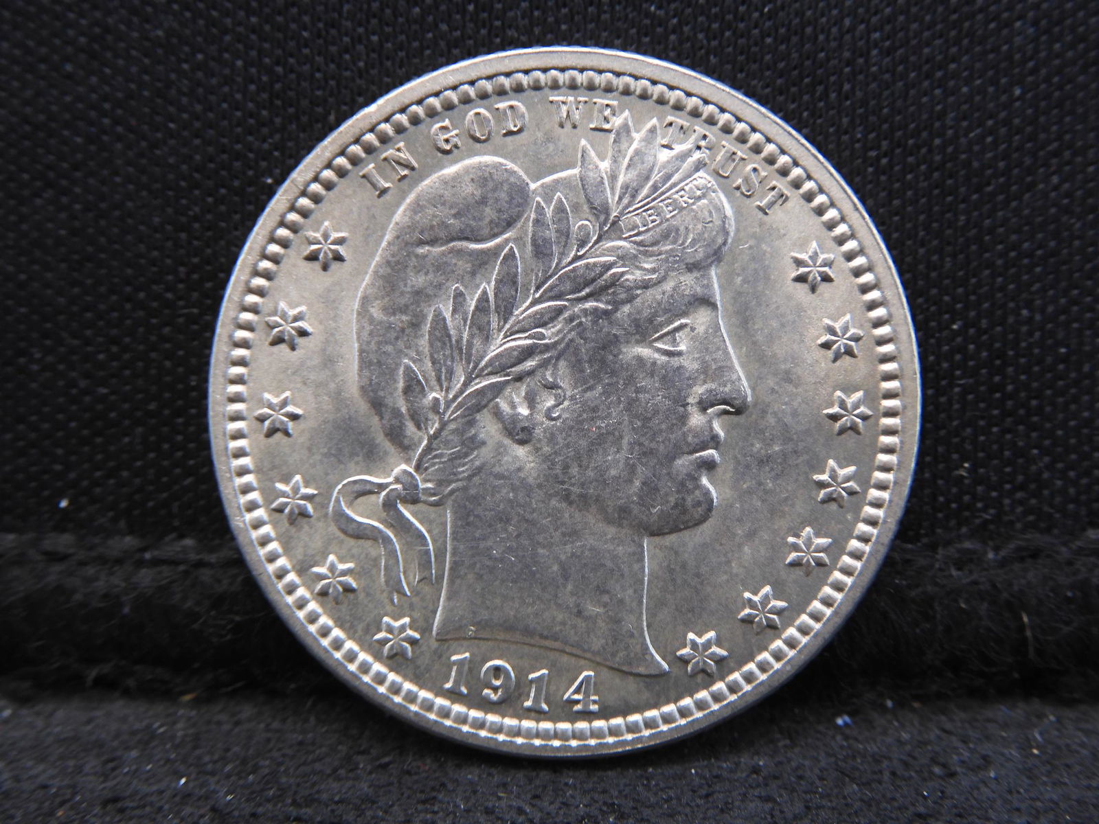 CHOICE BU 1914-D Barber Quarter Wonderful Luster! (1 of 2)