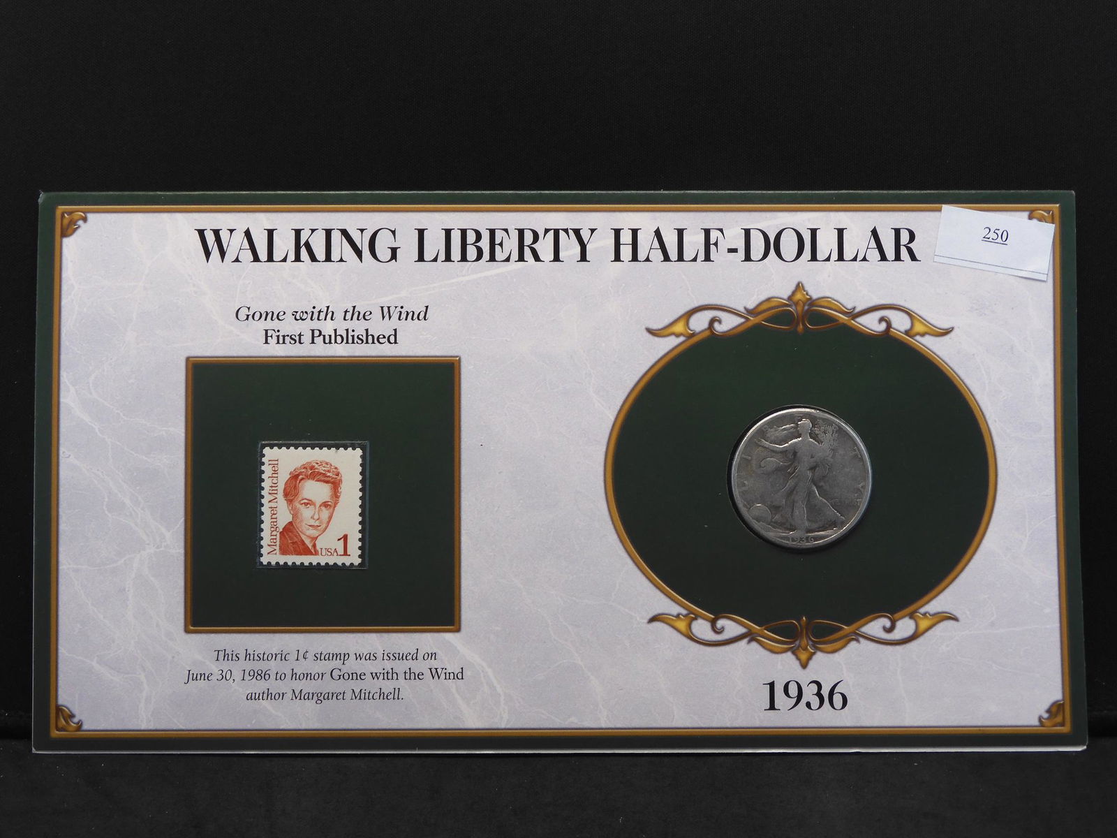 1936 Walking Liberty Silver Half Dollar w/1 Cent (1 of 5)