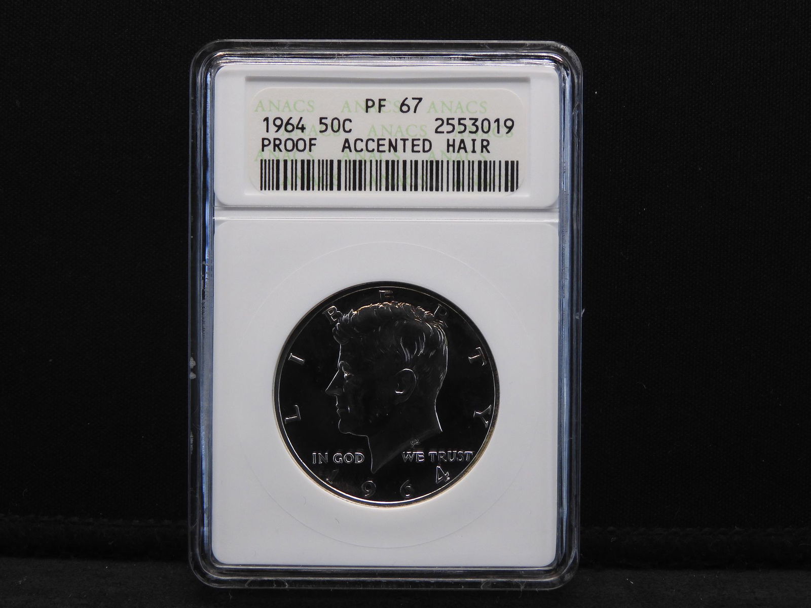 1964 ANACS PF67 Kennedy Silver Half Dollar - Accented (1 of 4)