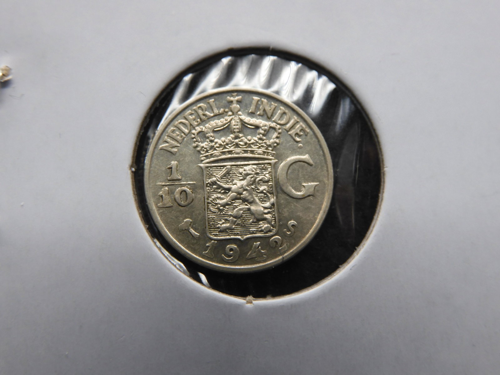 Netherlands East Indies 1/10 Gulden 1942-S: Netherlands East Indies 1/10 Gulden 1942-S