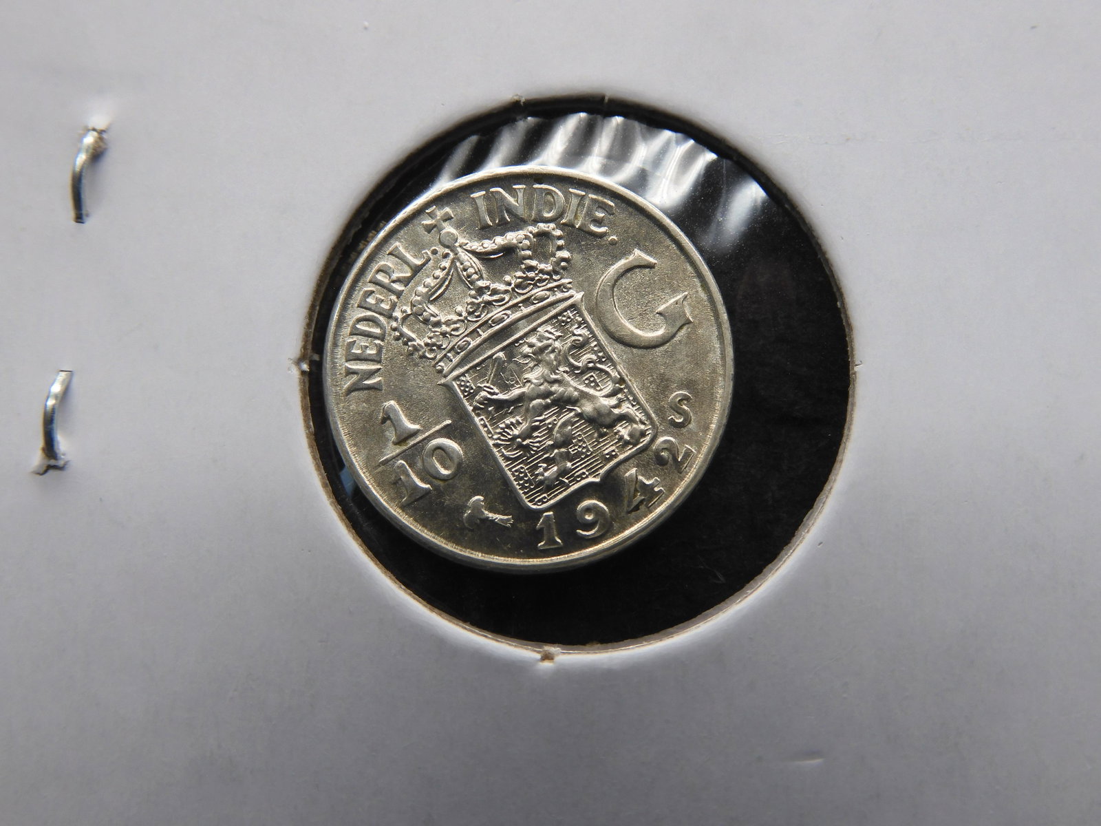 Netherlands East Indies 1/10 Gulden 1942-S: Netherlands East Indies 1/10 Gulden 1942-S