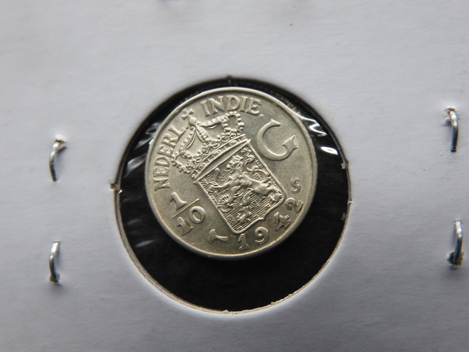Netherlands East Indies 1/10 Gulden 1942-S: Netherlands East Indies 1/10 Gulden 1942-S