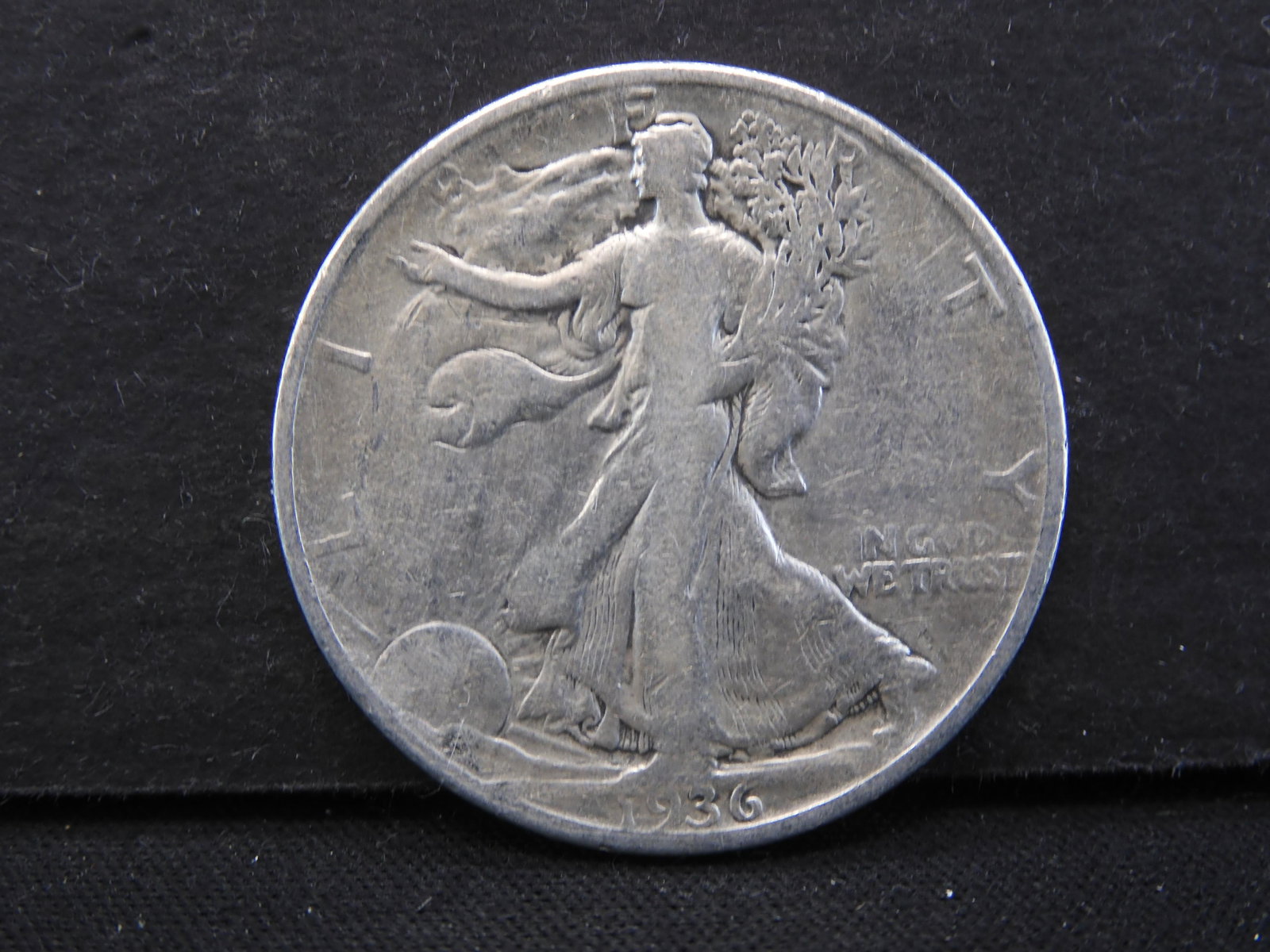 1936-D SILVER (90%/ONLY 4 MILL) WALKING LIBERTY HALF: 1936-D SILVER (90%/ONLY 4 MILL) WALKING LIBERTY HALF