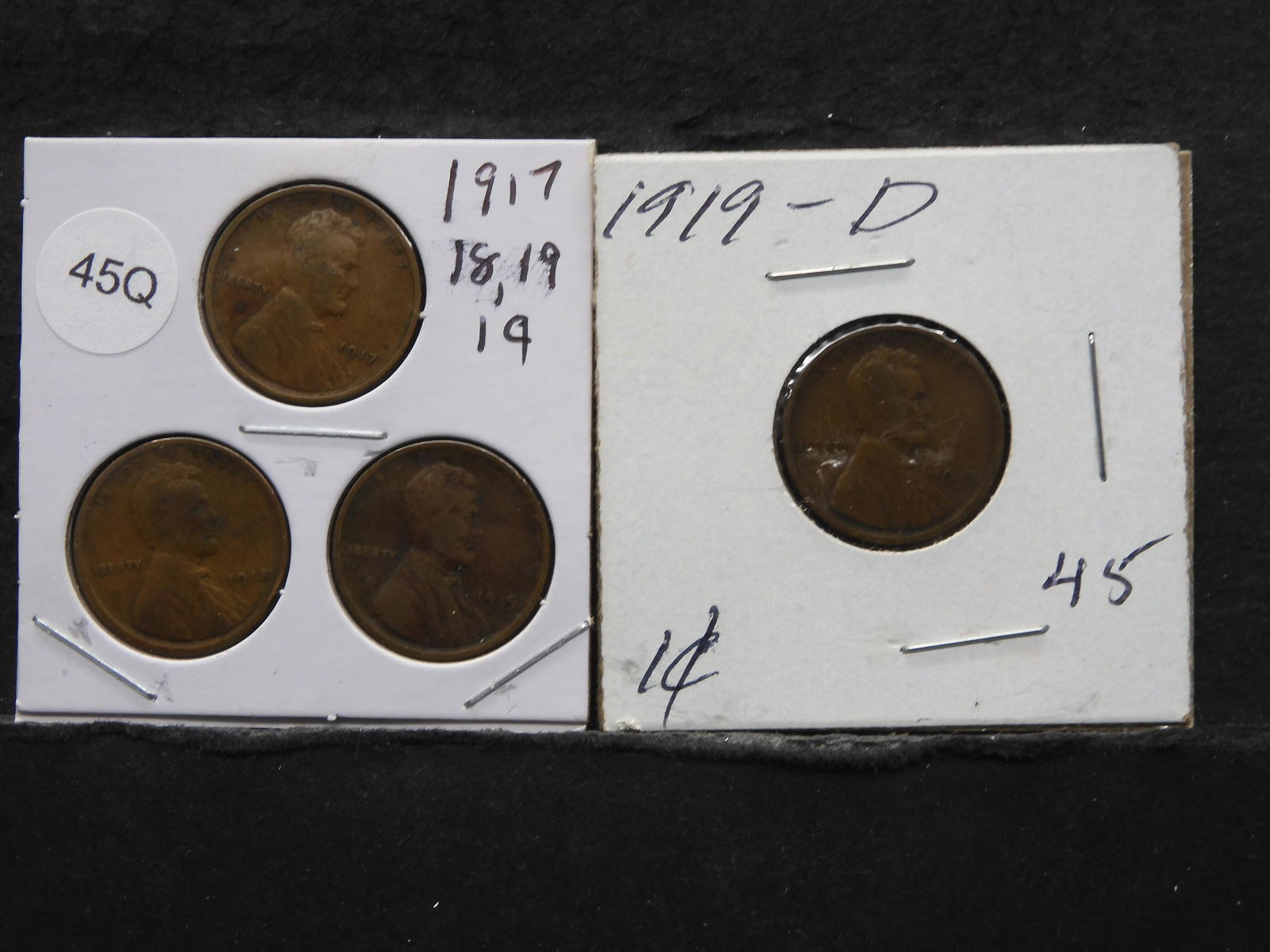 1917, 18, 19 P & D Lincoln Wheat Cents (1 of 5)