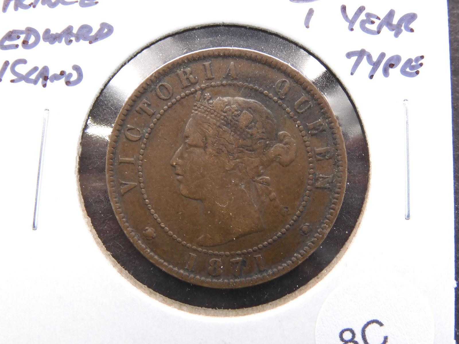 1871 Prince Edward Island 1c. 1 Year Type.: 1871 Prince Edward Island 1c. 1 Year Type.