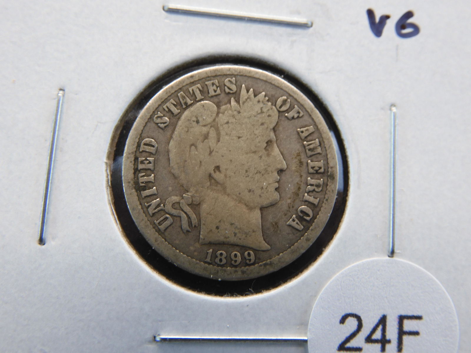 1899-O Barber 10c.  VG. (1 of 3)